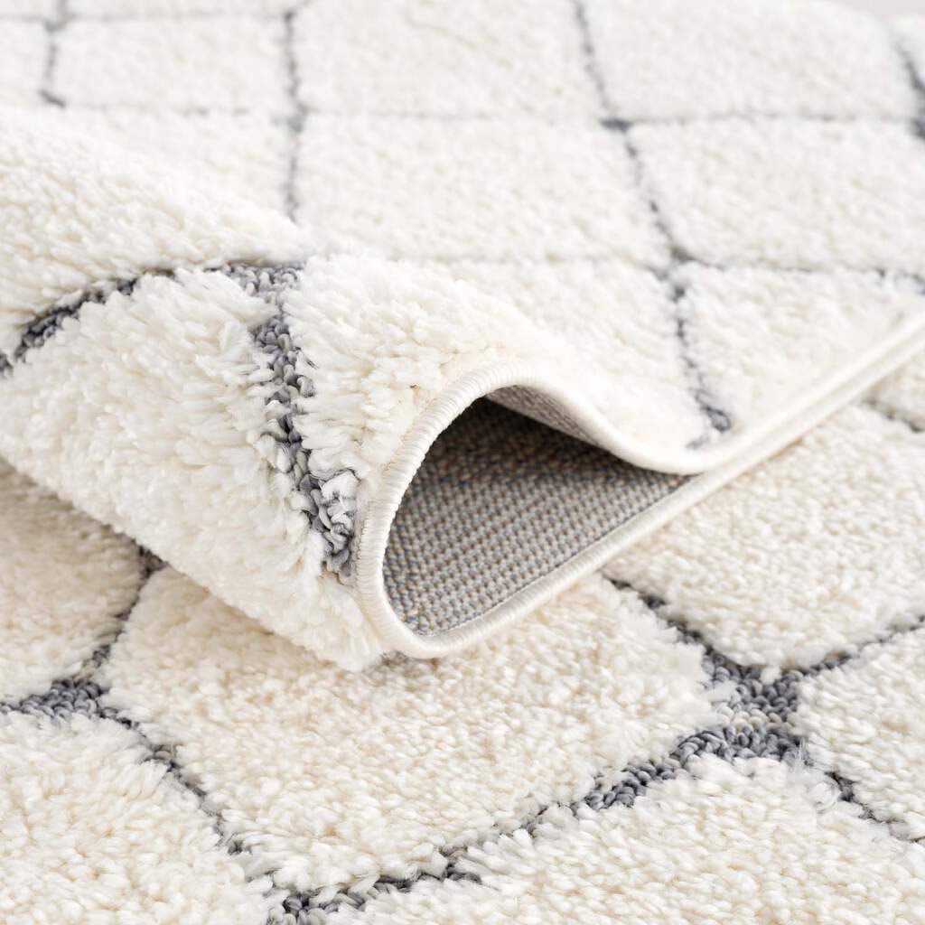 Carpet City Hochflor-Teppich »Focus 4499«, rund, 20 mm Höhe, Boho-Teppich, Hochtief-Muster/ 3D-Effekt, für Wohnzimmer, Schlafzimmer