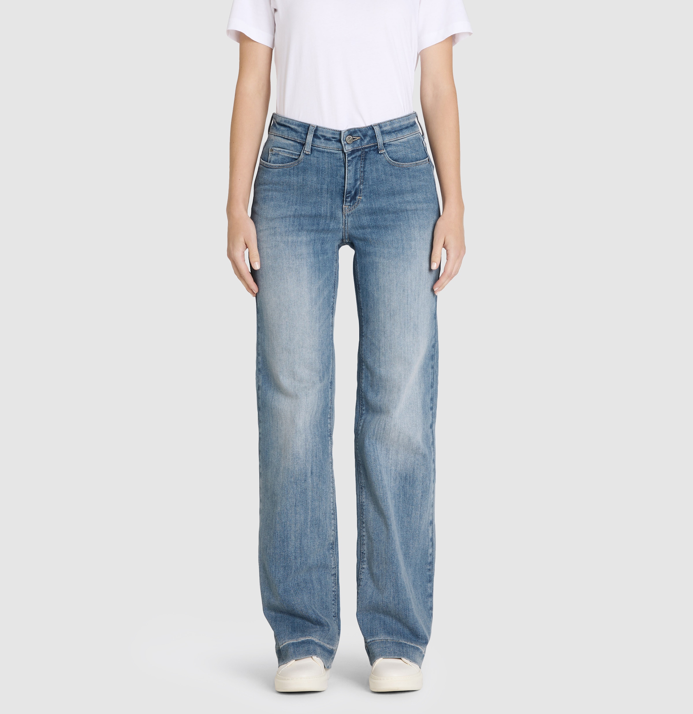 MAC Weite Jeans "Dream Wide authentic" mit formendem Shaping-Effekt