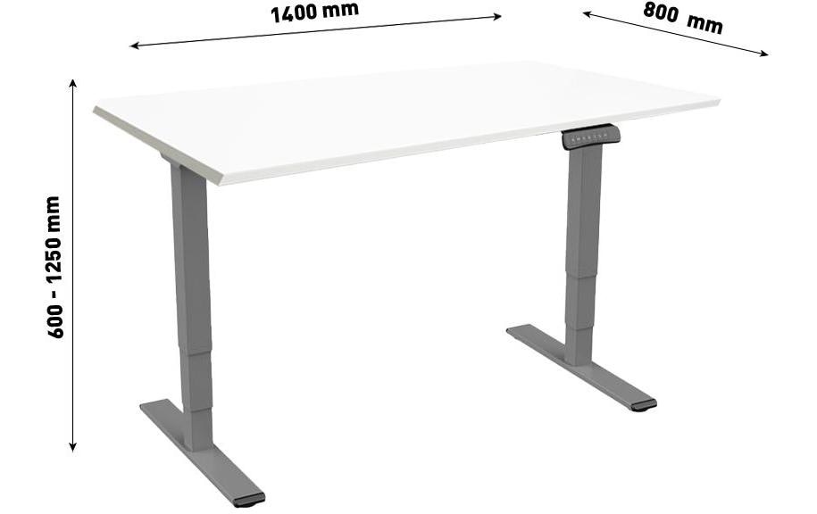 Tischgestell »Contini ET225E 45383 x 0.8 m, Dunkelgrau/Weiss«