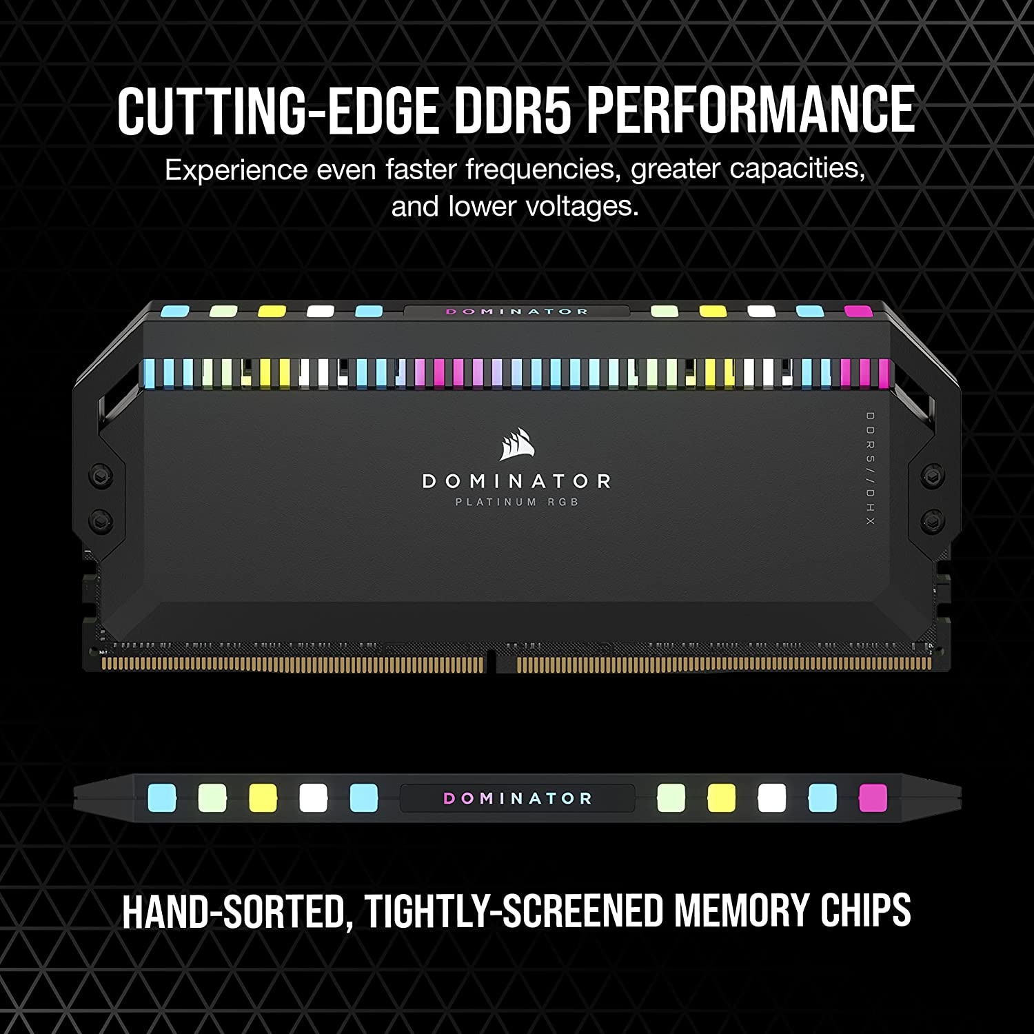 Corsair Arbeitsspeicher »DOMINATOR PLATINUM RGB DDR5 5600 64GB (2x32GB)«, RGB Beleuchtung ICUE, Intel optimiert