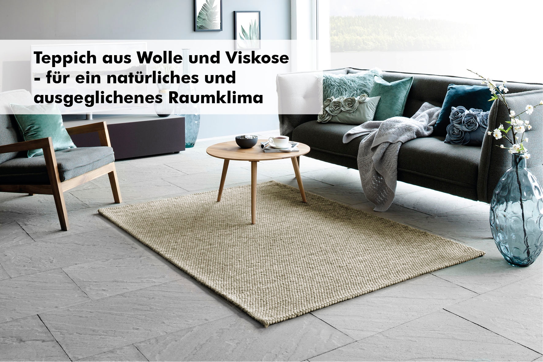 Teppich »Brave«, rechteckig, 12 mm Höhe, Handweb, Material 50% Wolle, 50% Viskose,...