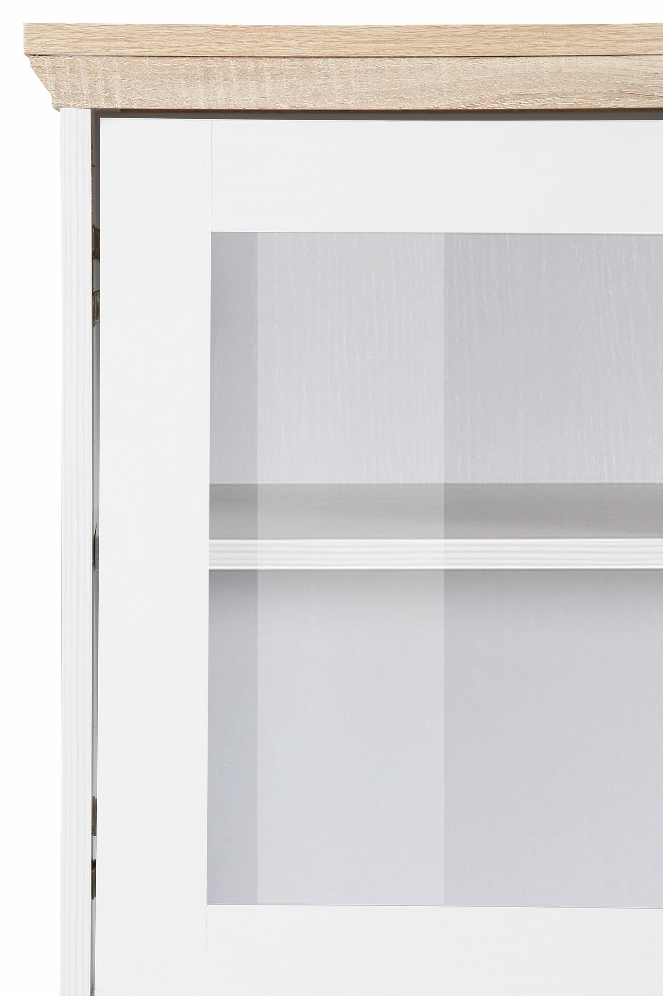 Home affaire Highboard »Nanna«, in duroplastischer Oberfläche Folien Eichen-Optik, Breite 118 cm