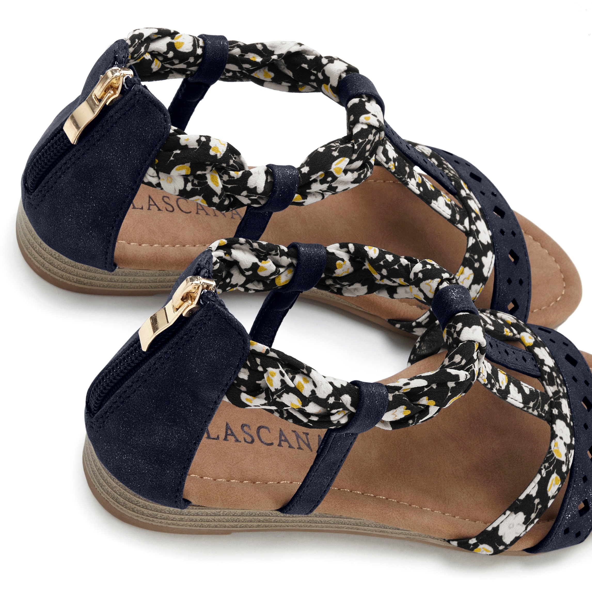 LASCANA Sandale »Sommerschuh«, Sandalette, Sommerschuh mit Riemchen im Festival-Look VEGAN