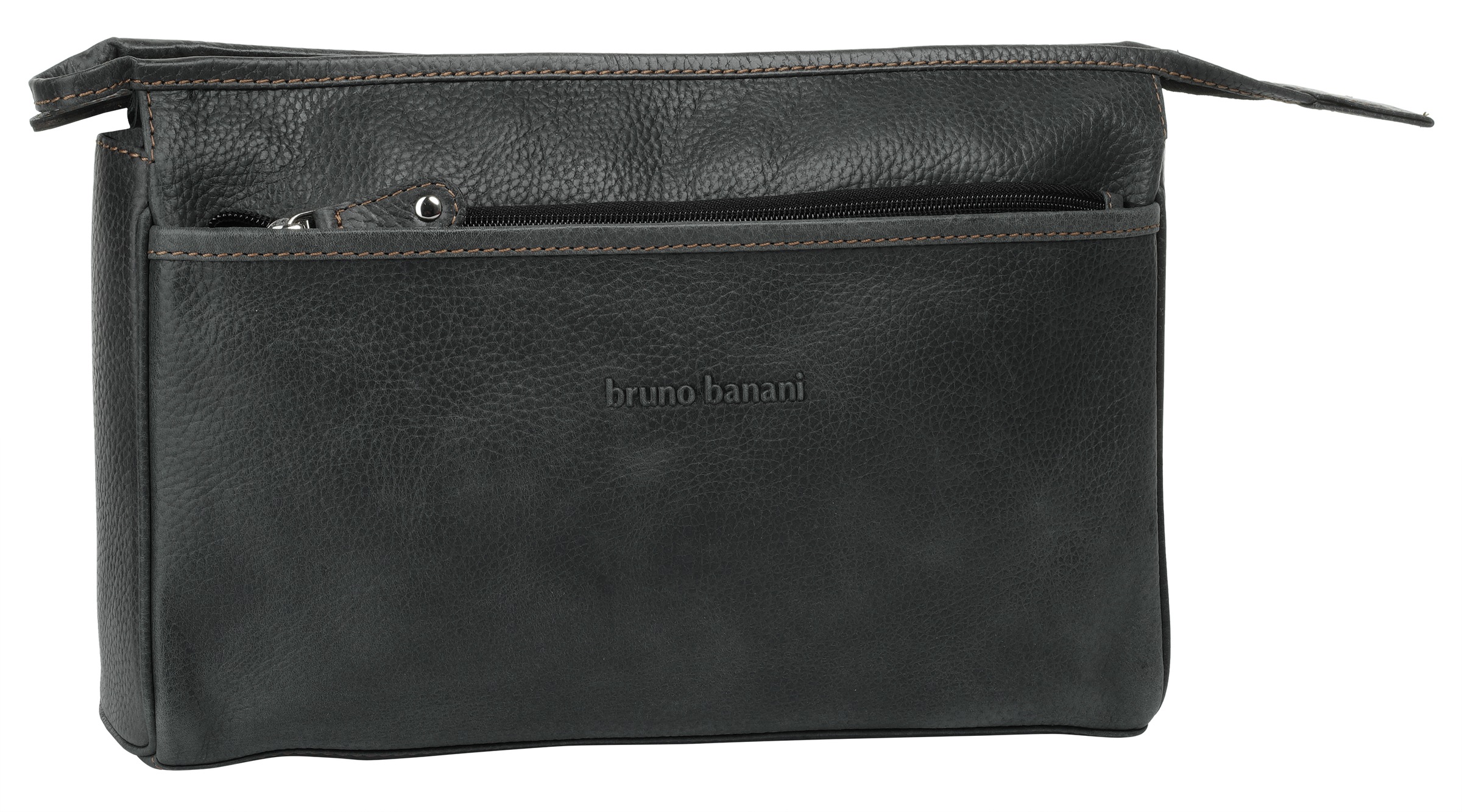 Bruno Banani Kulturbeutel "BRUNO BANANI Herren, Damen echt Leder" echt Leder