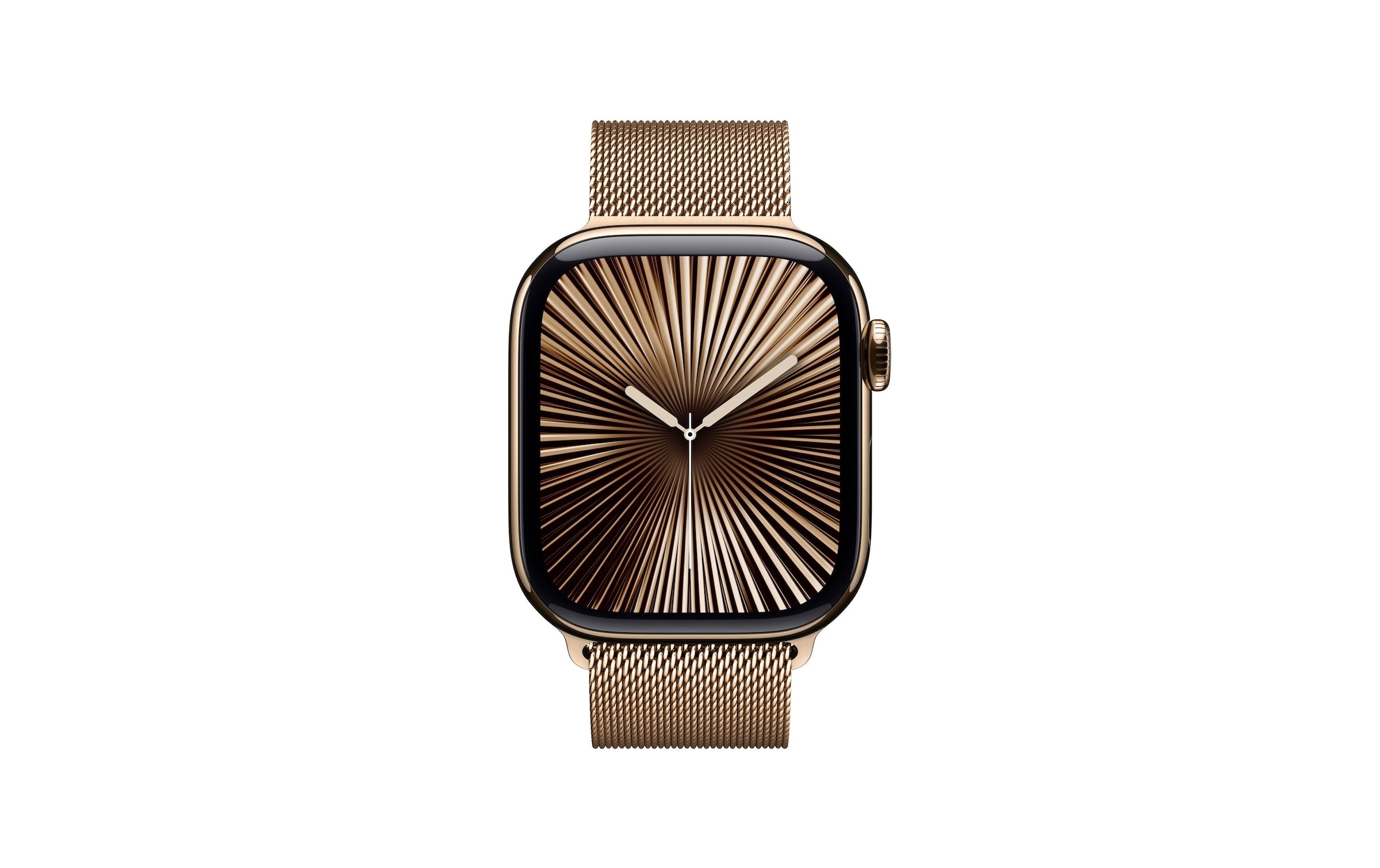 Apple Watch Series 10 Titan, 42 mm, GPS + Cellular, Milanese Loop, Goldfarben