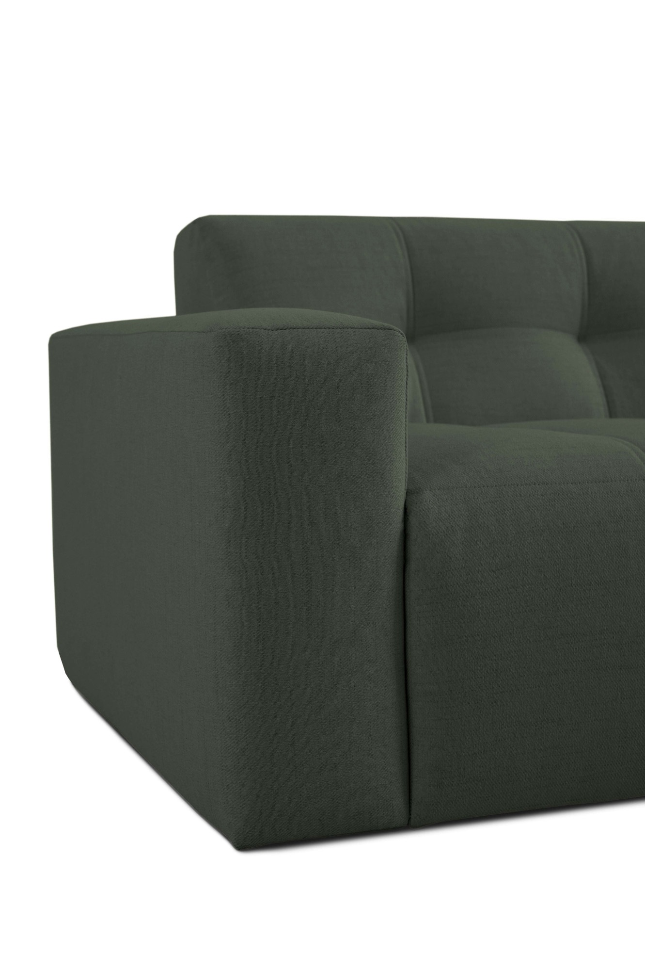 INOSIGN Ecksofa »Tapley«, Breite 221 cm, L-Form, Struktur fein, mit Knopfsteppung, bodentief