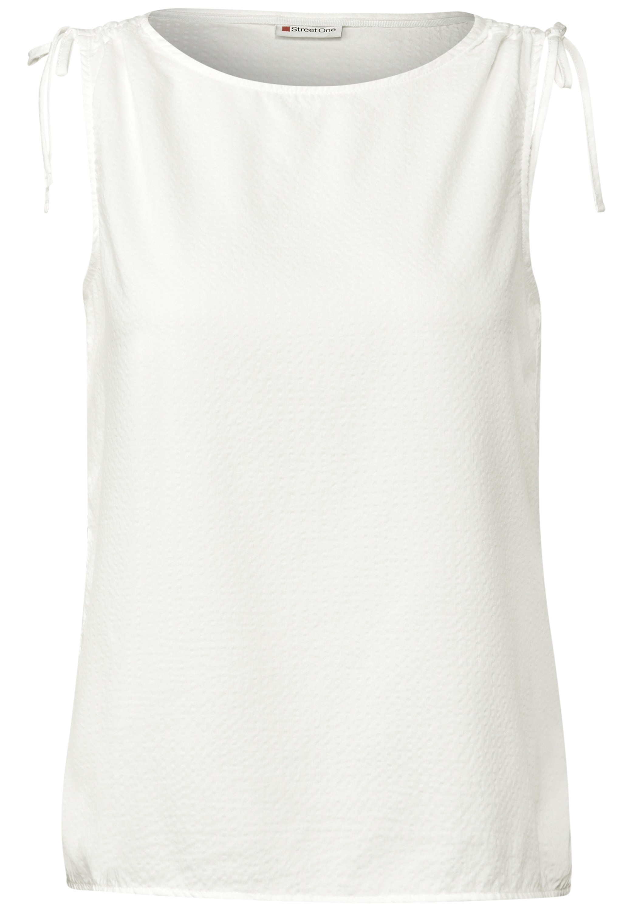 STREET ONE Blusentop, im Crinkle-Look, mit Knoten-Details