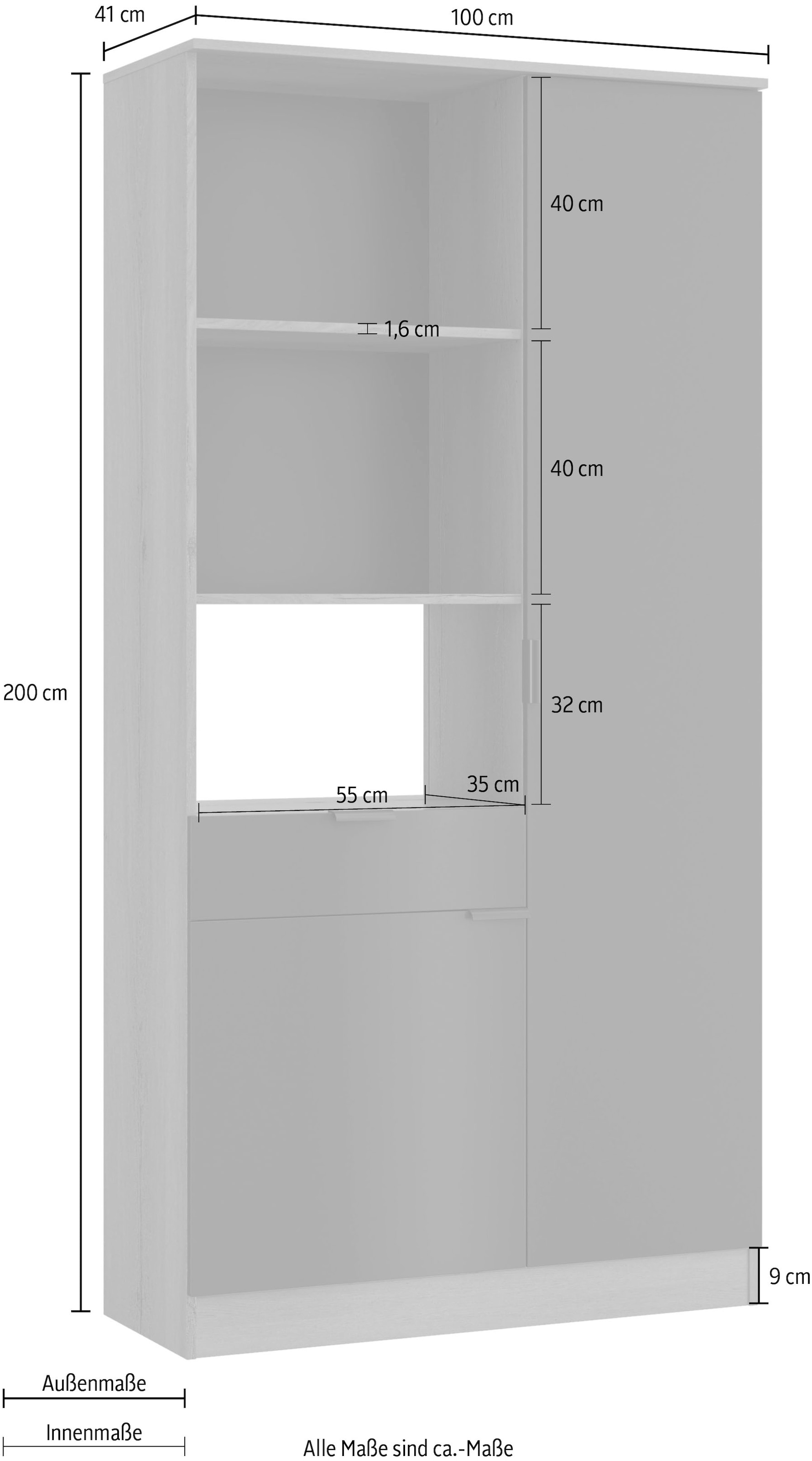 Gami Buffet, Buffet 1 Schublade 2 Türen, ohne Elektrogeräte
