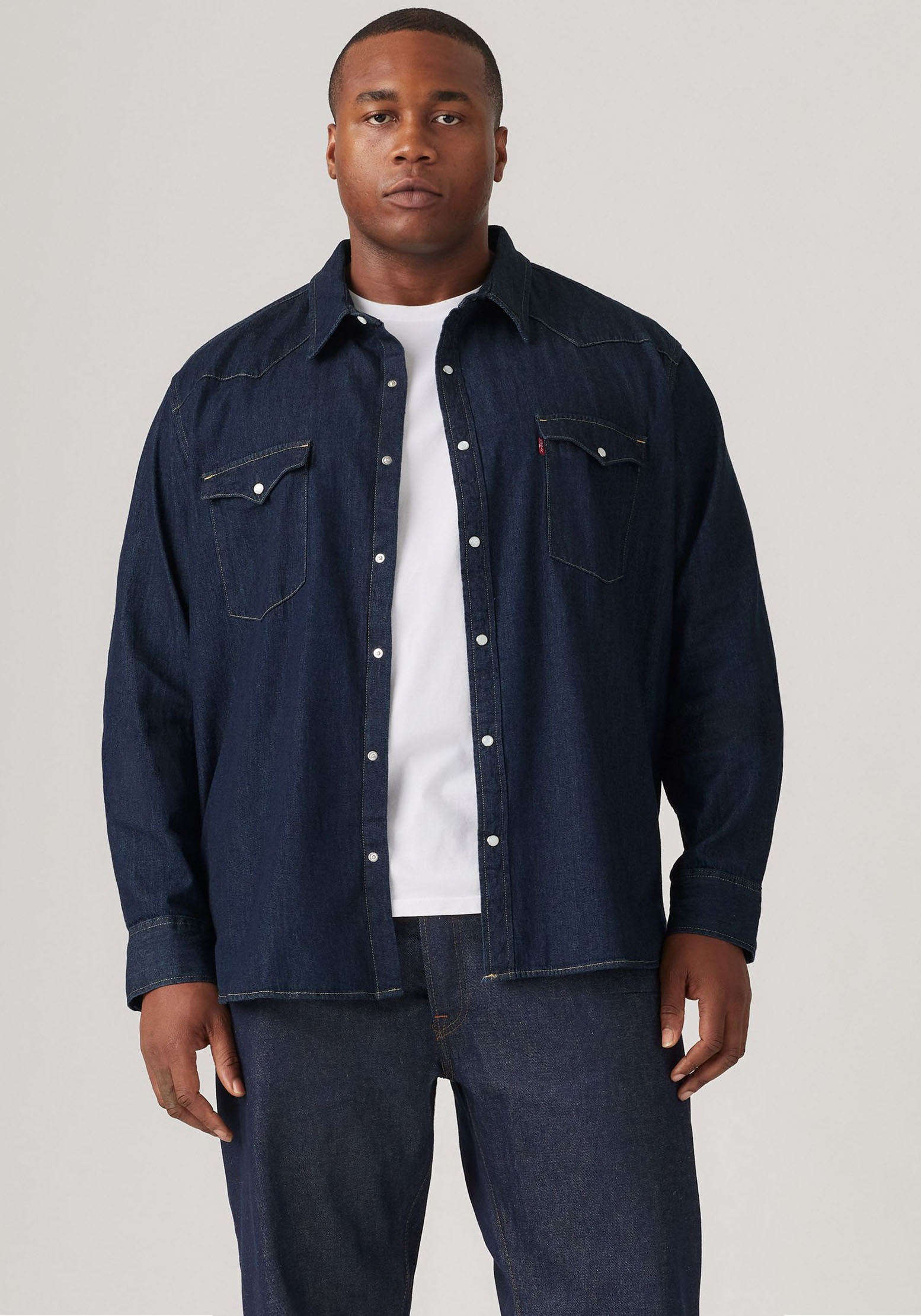 Levi's® Plus Jeanshemd im Westernstyle