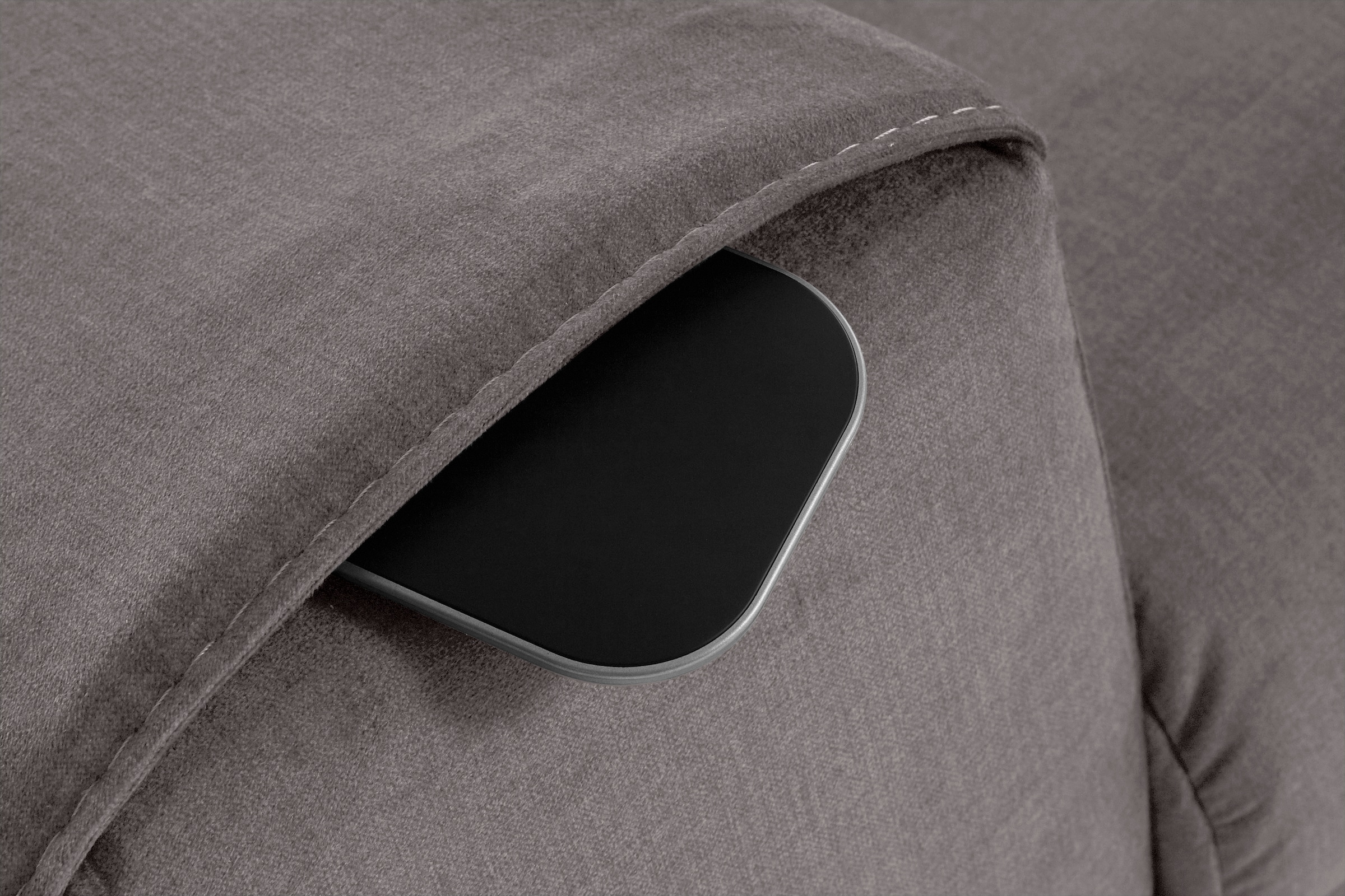 COTTA Ecksofa »Morven L-Form mit Kopfteilverstellung«, wahlweise mit Bettfunktion, Bettkasten & Wireless-Charger