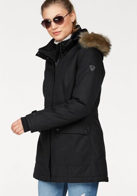 Damen Parka in Schwarz