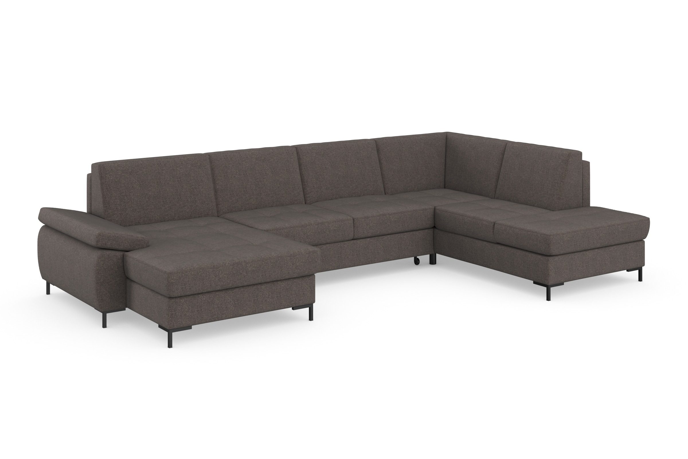 DOMO collection Wohnlandschaft »Capelo U-Form«, mit Armteilverstellung, wahlweise mit Bettfunktion, Federkern