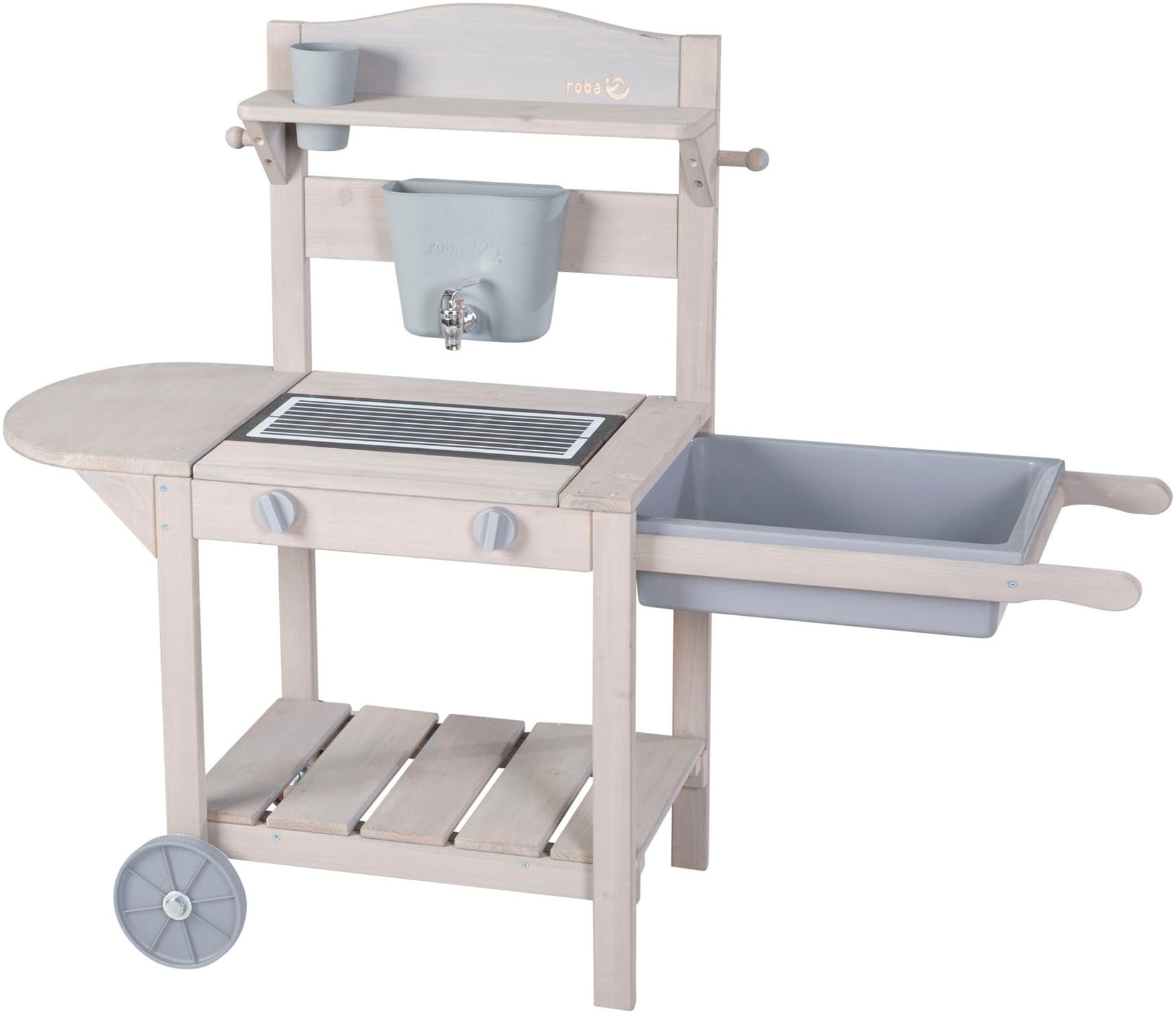 roba Outdoor-Spielküche "Mobile Matschküche BBQ, aus Holz"