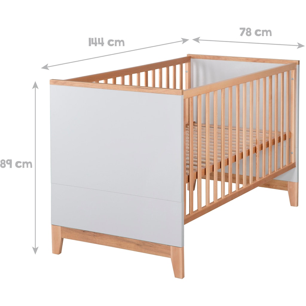 roba® Babyzimmer-Komplettset »Caro«, (Set, 3 St., Kinderbett, Schrank, Wickelkommode)