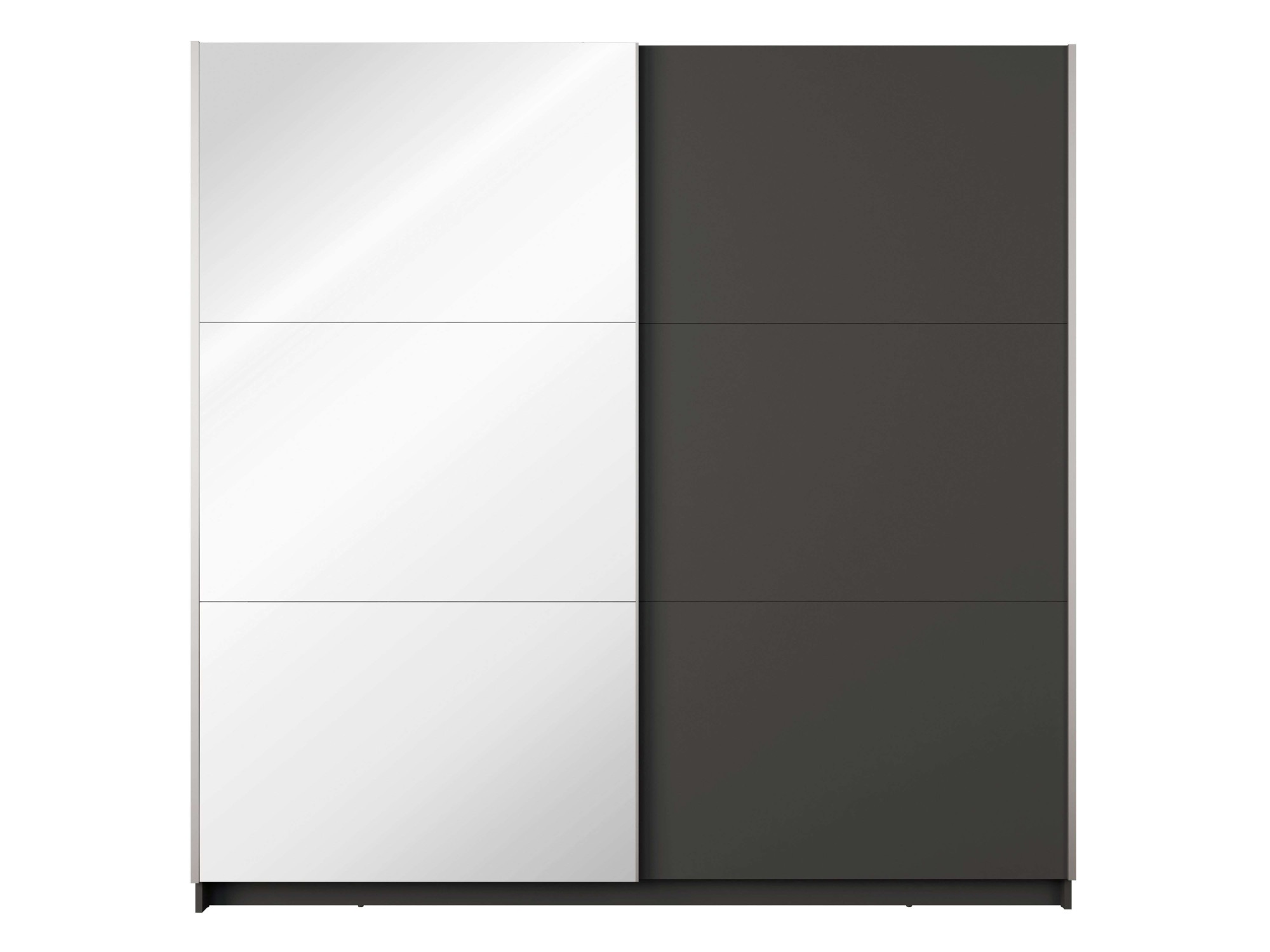 Home affaire Kleiderschrank »Kleiderschrank Fresno mit 5 Einlegeböden, Spiegel und Kleiderstange«, Garderobe mit 2 Schwebetüren, B/H/T 150/207/62 cm