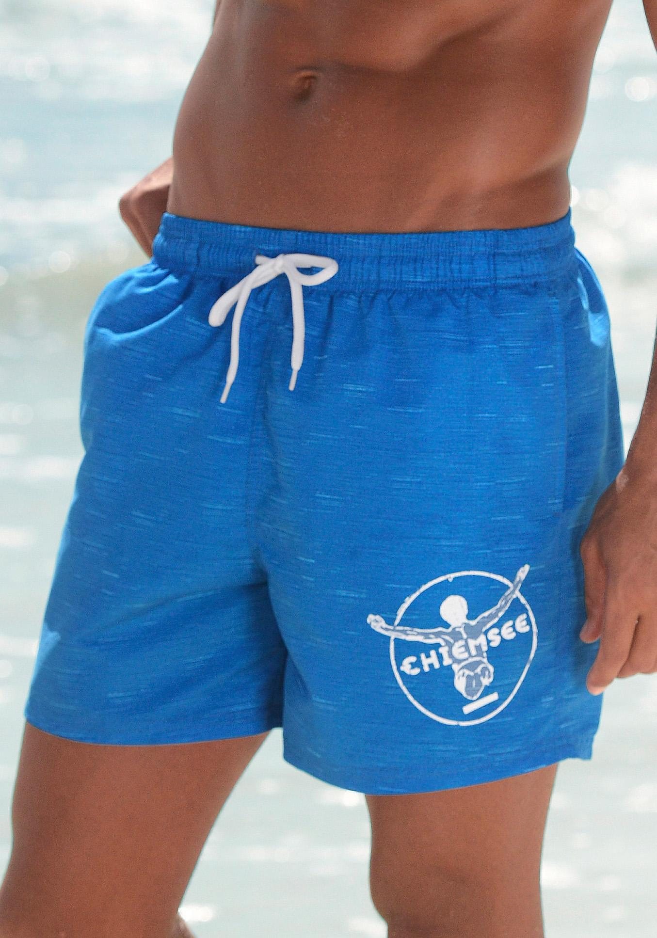 Chiemsee Badeshorts »Melange«, mit Logodruck, seitliche Eingrifftaschen