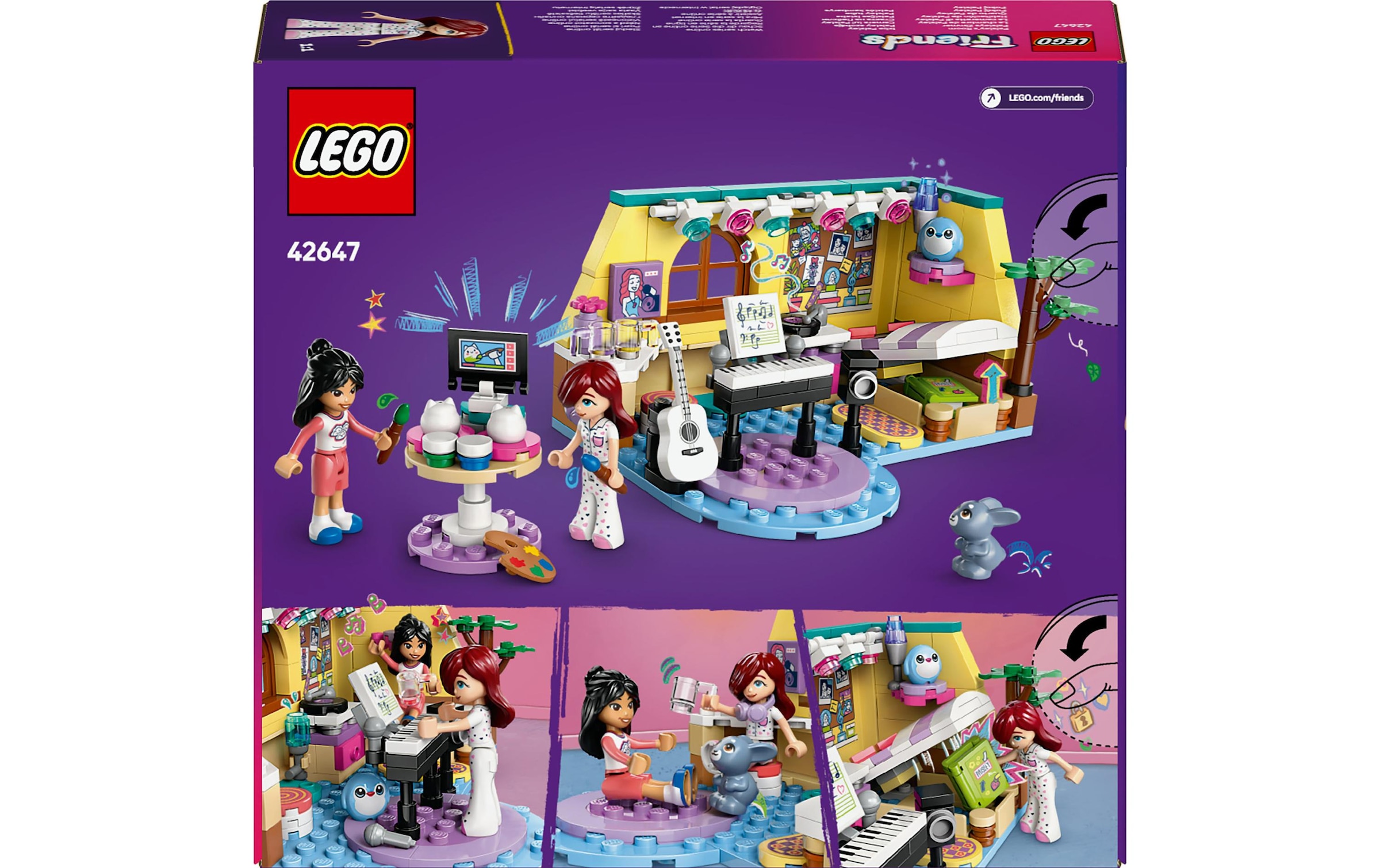 LEGO® Spielbausteine »Friends Paisleys Zimmer 42647«, (199 St.)