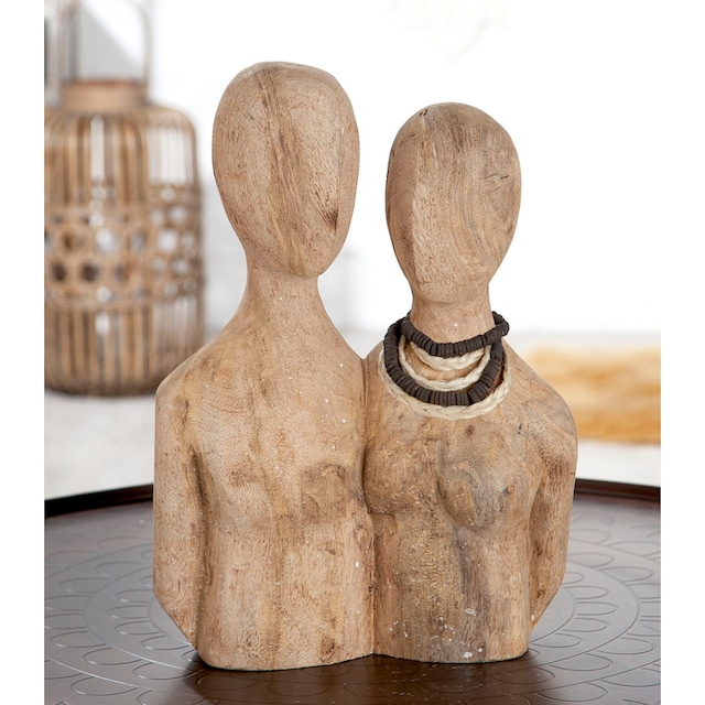 Casablanca by Gilde Dekofigur »Skulptur Pair, natur«, Dekoobjekt, aus Holz,  Höhe 37 cm, Wohnzimmer online bestellen | Jelmoli-Versand