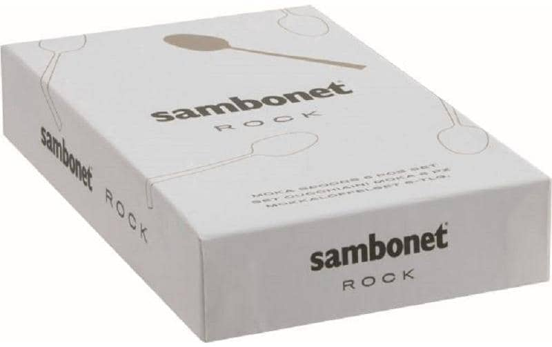 sambonet Espressolöffel »Rock 6 Stück, Champagner«, (6 tlg.)