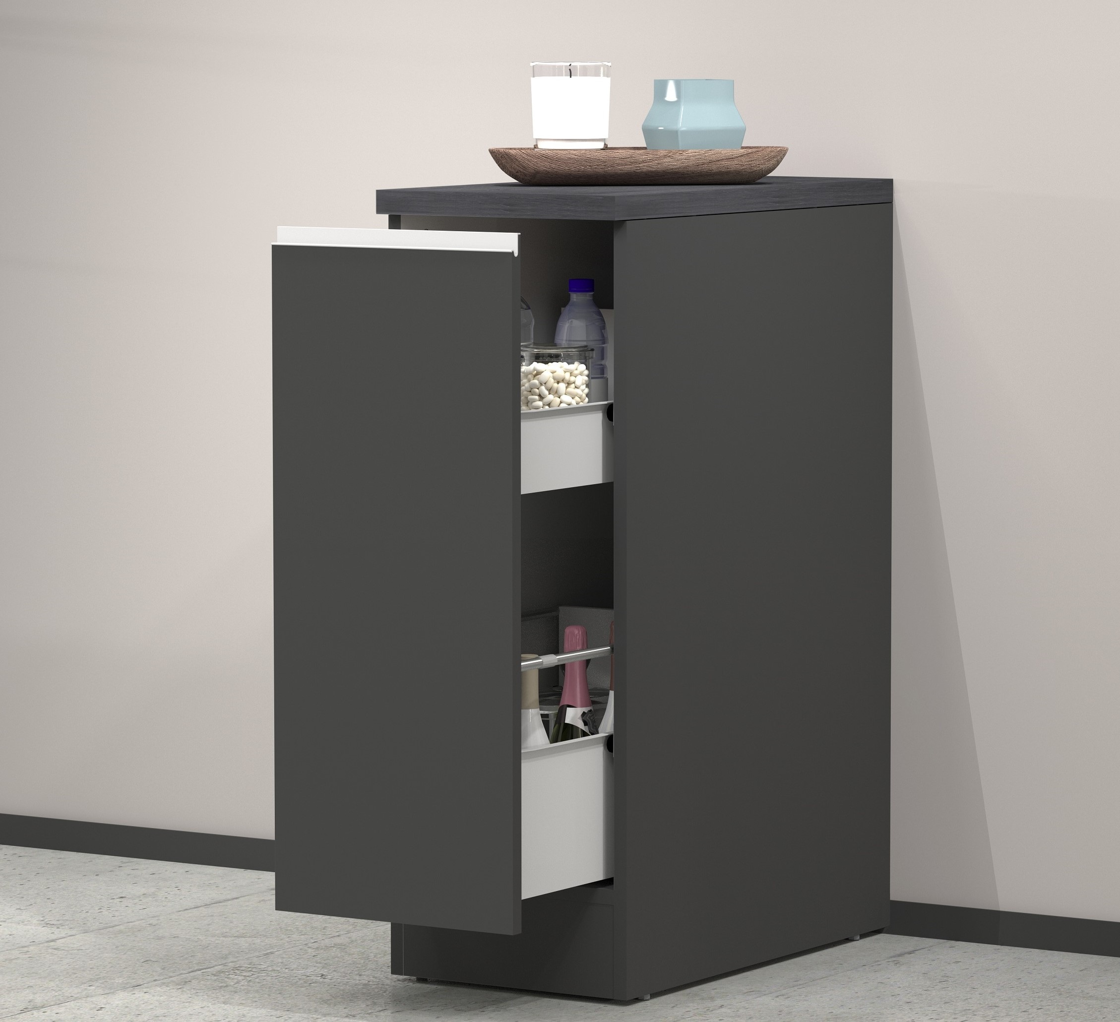 KOCHSTATION Apothekerschrank »KS-Sole,Apothekerkommode«, Breite/Höhe 30/85 cm, Anbau-und Unterbau möglich