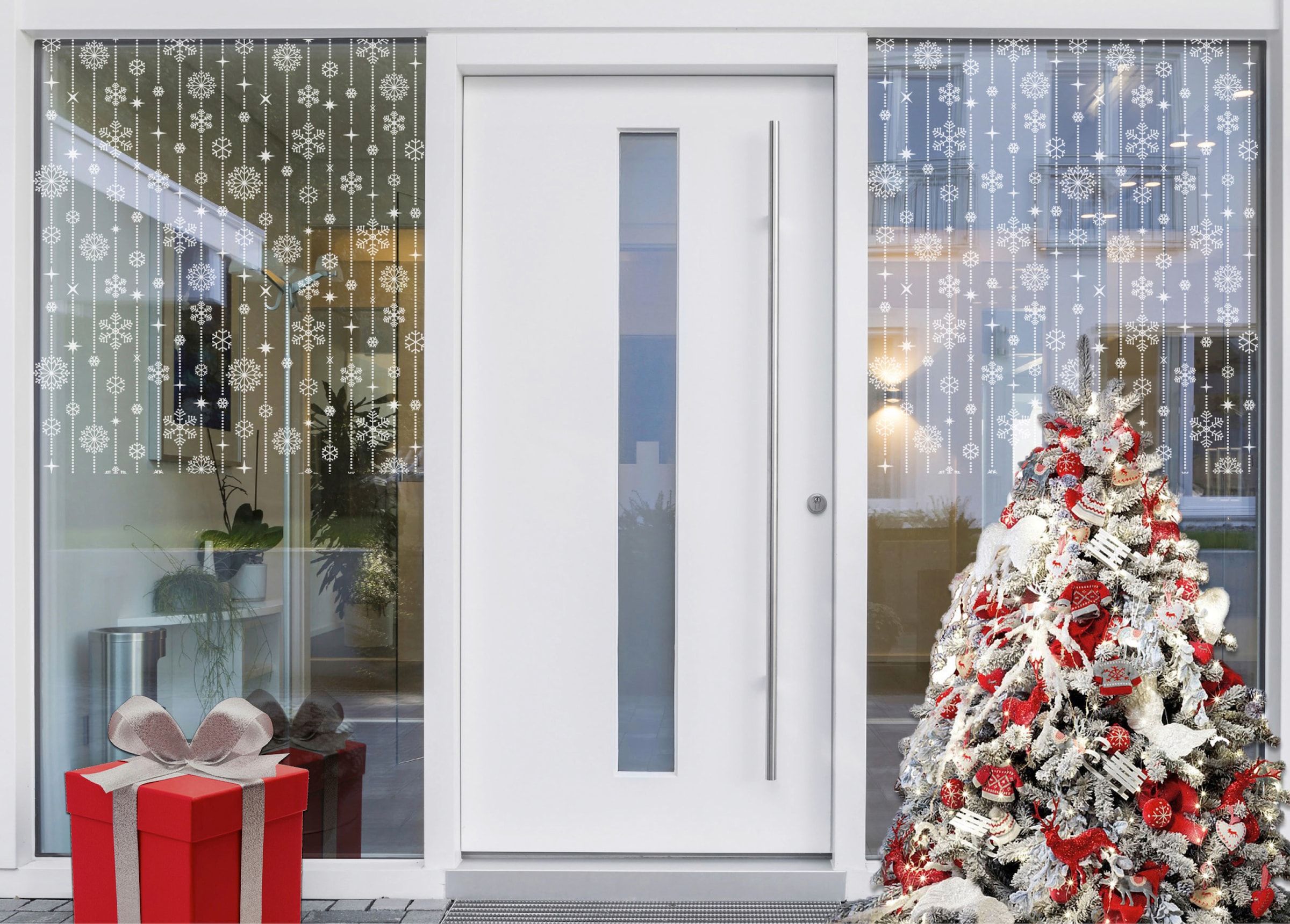 MySpotti Fensterfolie »Look haftend, | kaufen online halbtransparent, Jelmoli-Versand 60 x haftend Schneeflocken statisch white«, glattstatisch 100 cm
