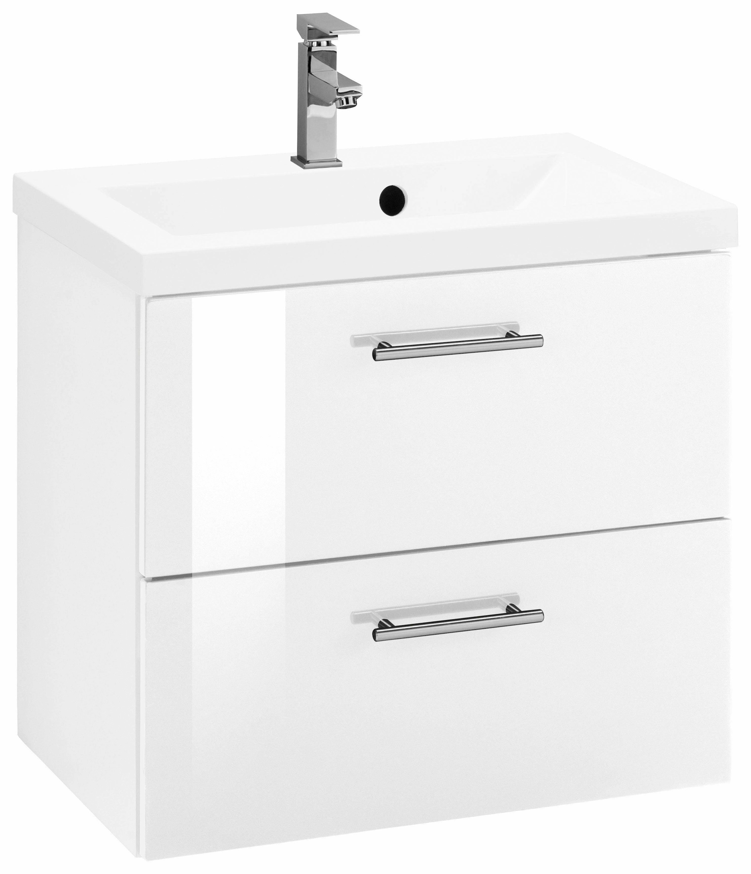 welltime Waschbeckenunterschrank "Venedig" Badmöbel, Waschtisch inkl. Waschbecken, Breite 60 cm