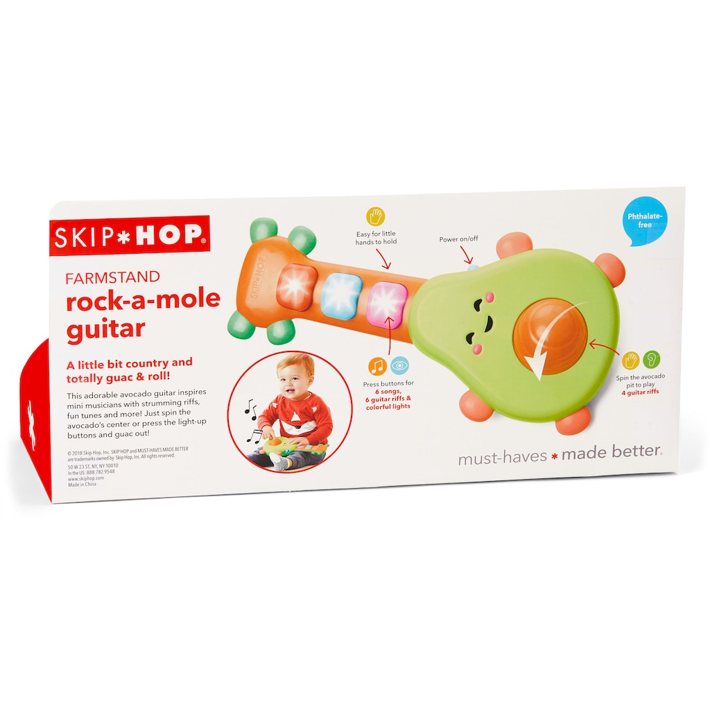 Skip Hop Spielzeug-Musikinstrument »Rock-A-Mole Avocado Gitarre«