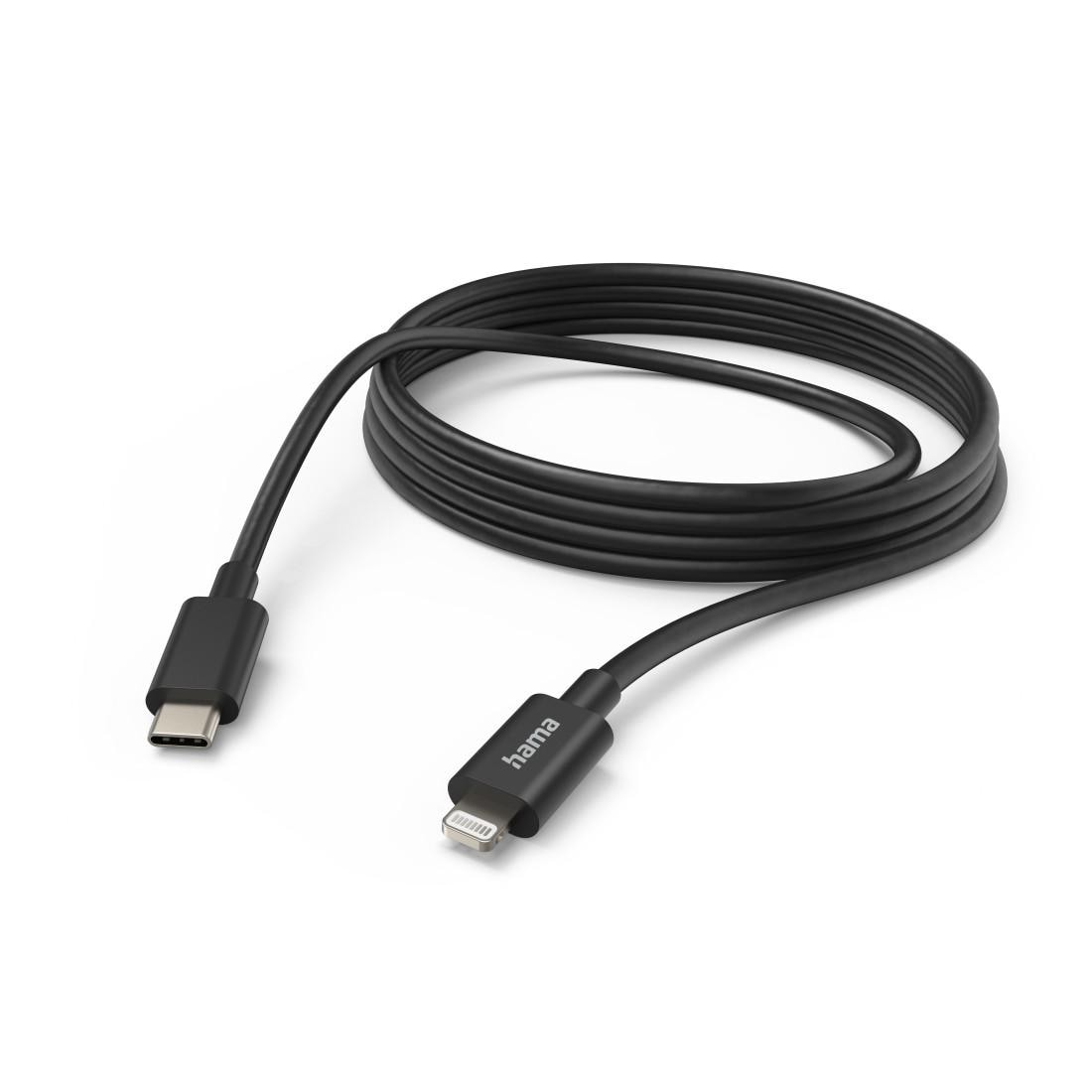 ❤ Hama USB-Kabel »Lade-/Datenkabel, USB-C - Lightning, 3 m