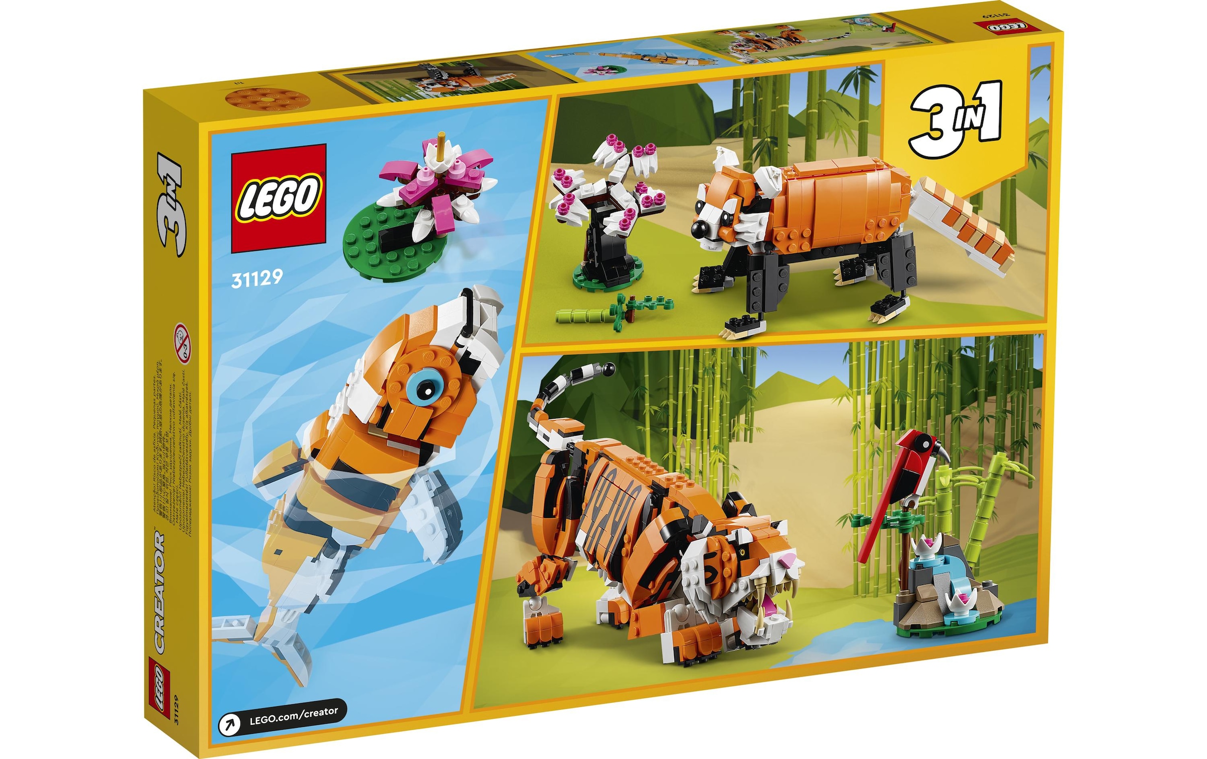 LEGO® Spielbausteine »Creator Majestätischer Tiger«, (755 St.)