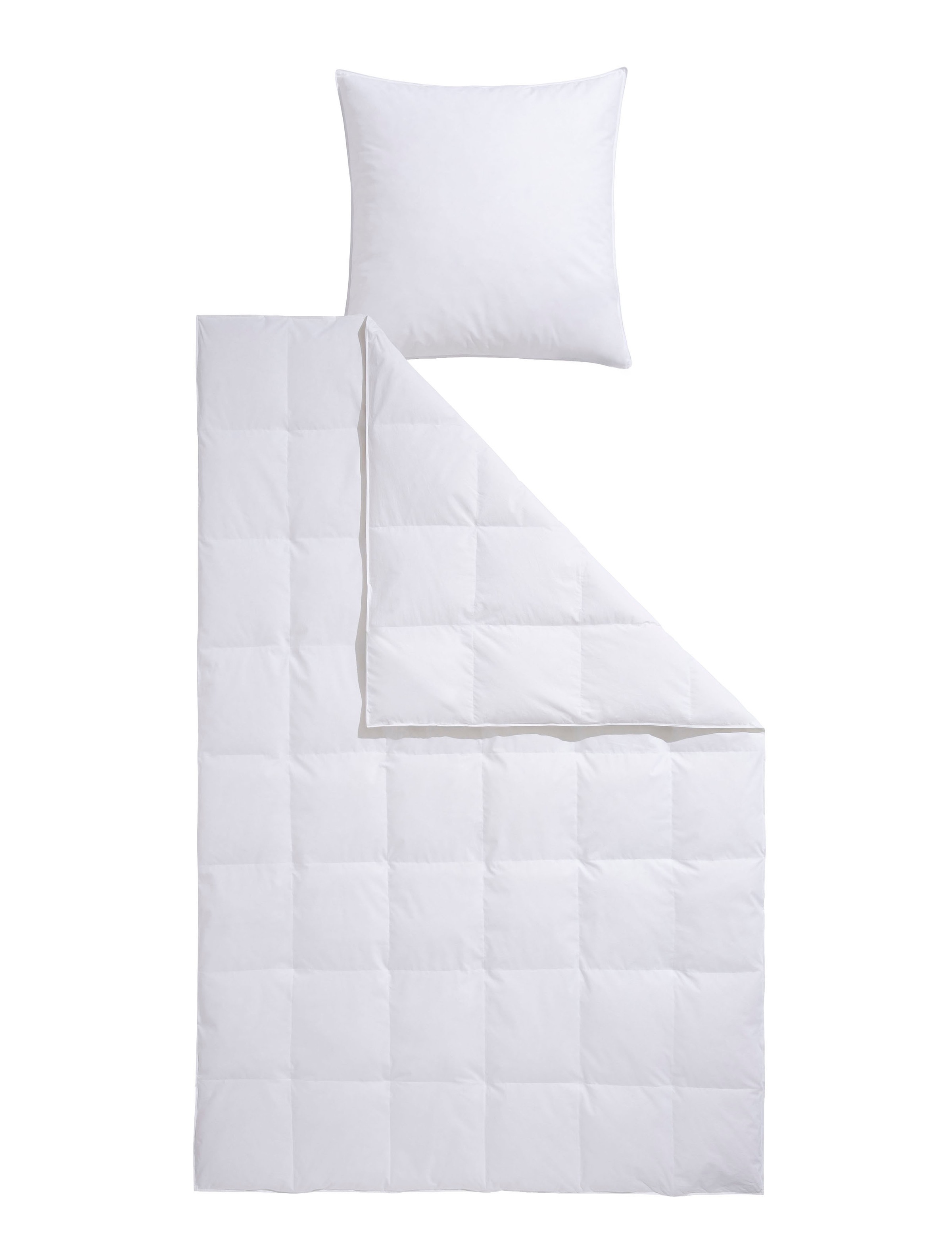 OTTO home Daunenbettdecke + Kopfkissen "Köniz, Bettdecke 135x200&155x220 cm mit 80x80 cm Kissen Made in Green" 2-tlg., Set mit Kissen, allergiker geeignet (Hausstauballergiker)