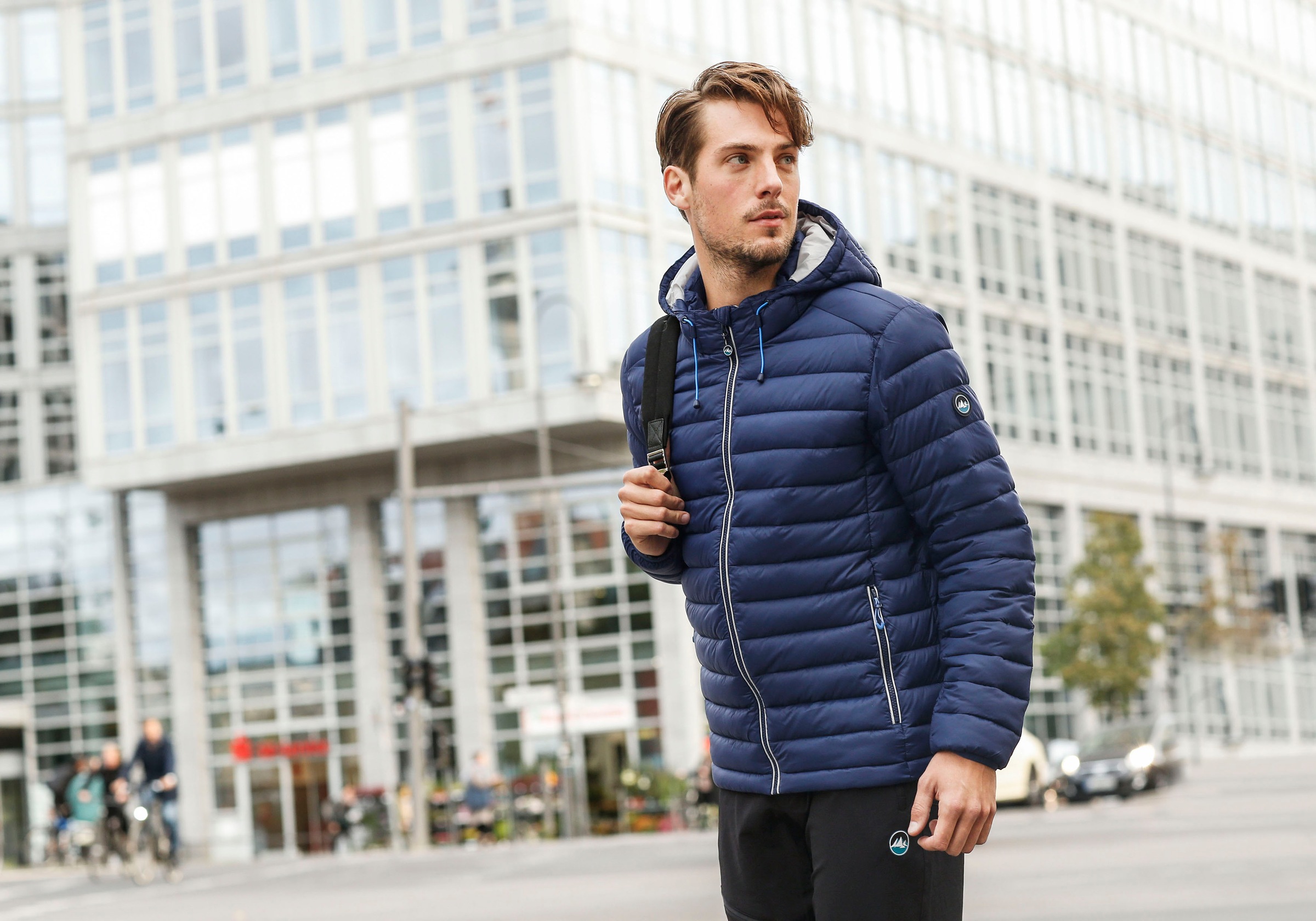 Polarino Steppjacke, mit Kapuze, Atmungsaktiv, winddicht, wasserabweisend
