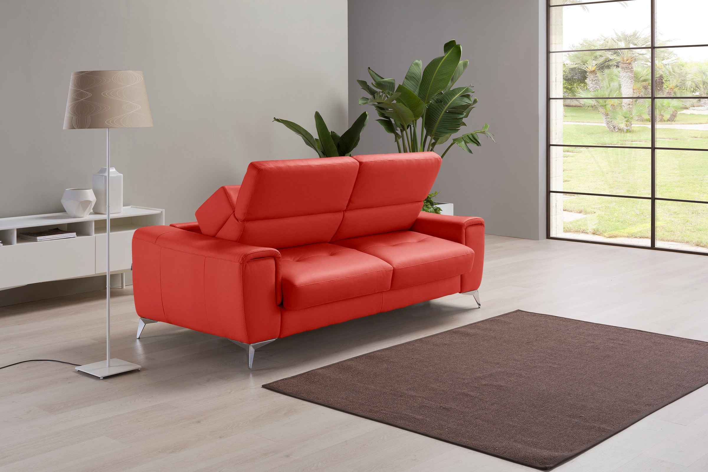 Egoitaliano Schlafsofa »Francine, Designsofa, Loungesofa mit Dauerschlaffunktion, Bettfunktion«, hochwertiger Metallbettrahmen & Matratze, Kopfteil manuell verstellbar