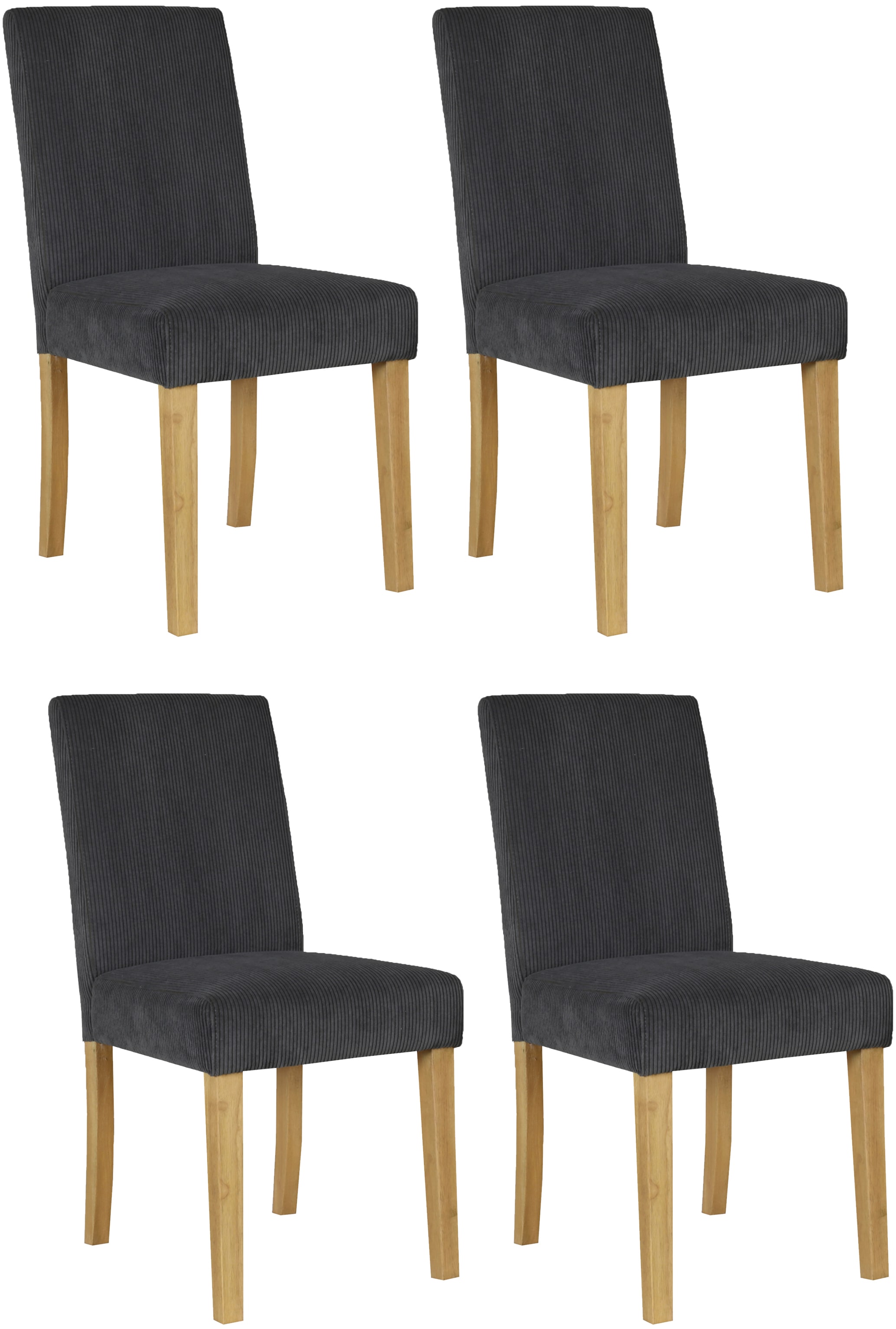 Home affaire Esszimmerstuhl »Winikon, TOPSELLER!, OTTOs Choice«, (Set), 4 St., Cord, Massivholzgestell, moderner Cordbezug, bequem gepolstert