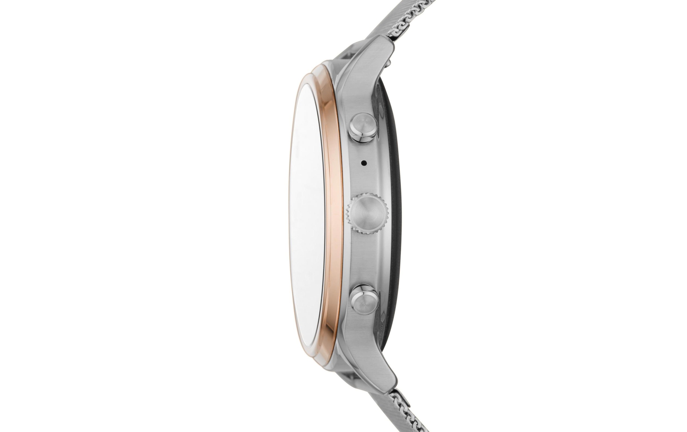 Fossil Smartwatch »Julianna HR FTW6061 Silberfarbenfarben/Rose/Schwarz«, (44 cm / 17,32 Zoll), Wear OS by Google, 8 GB,)