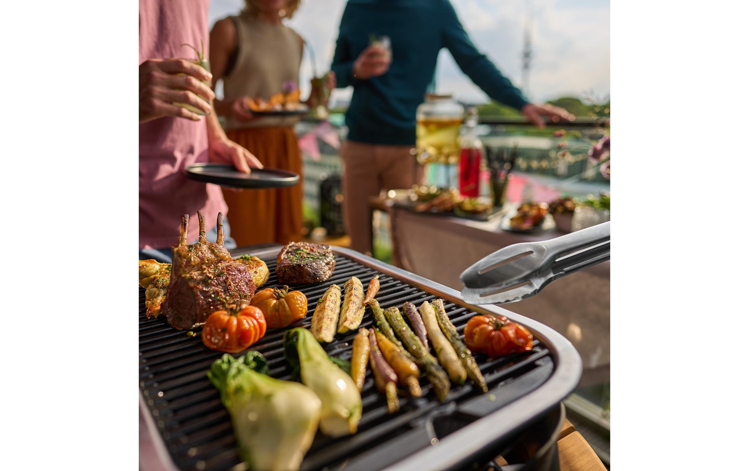 Weber Elektro-Standgrill »Lumin Compact, Rot«, 2200 W