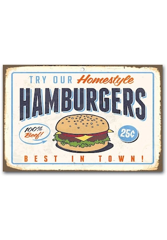 Home affaire Metallbild »Hamburgers«, Masse (B/H): ca. 45/30 cm kaufen