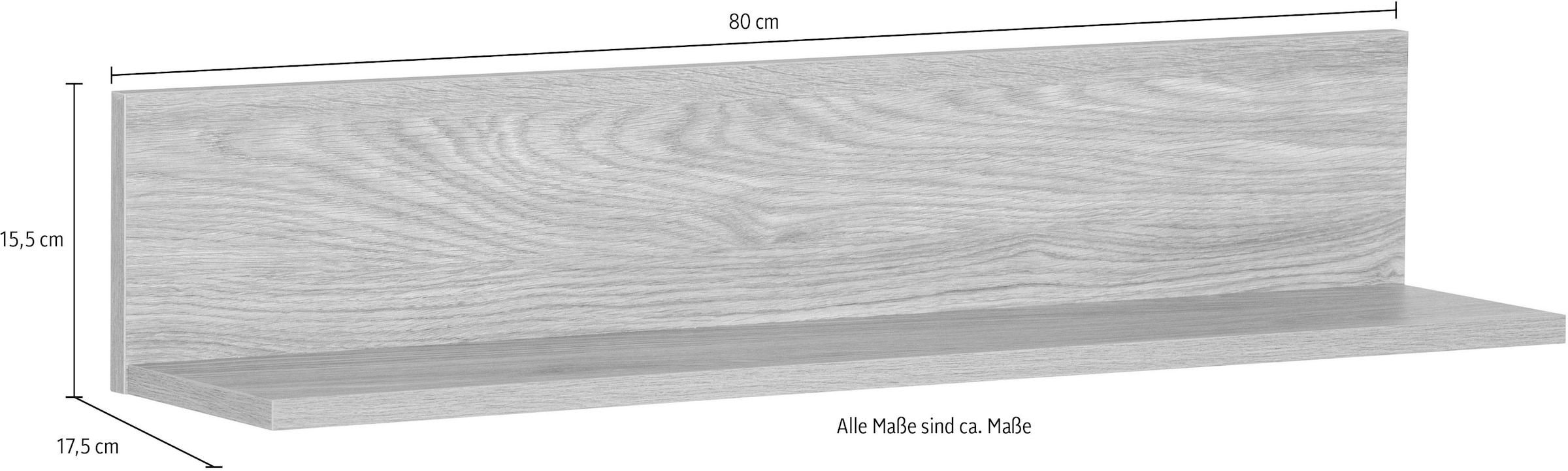 Schildmeyer Wandboard »Elma, Breite 80 cm«, Dekor mit fühlbarer Holzstruktur