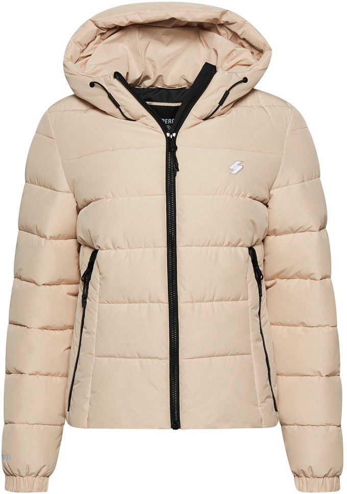 Superdry Steppjacke »HOODED SPIRIT SPORTS PUFFER«, mit Kapuze, aus wasserabweisendem Material