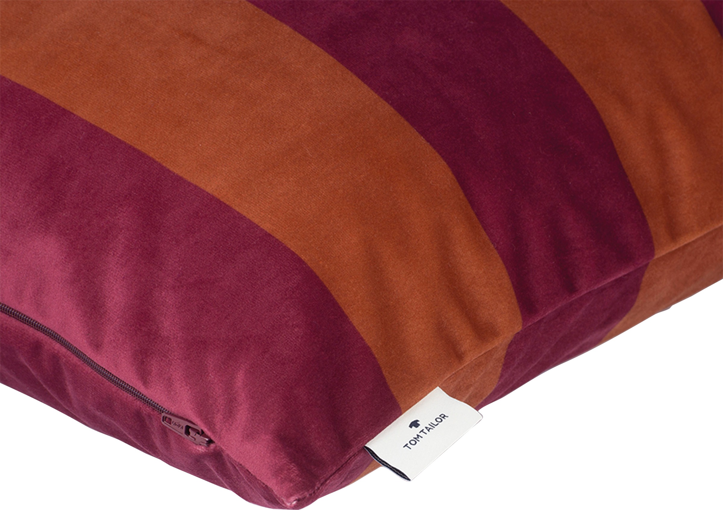 leichtem »Colour Micro-Velvet, Dekokissen Füllung, Jelmoli-Versand HOME online | TOM Stück Kissenhülle 1 TAILOR aus Block«, shoppen ohne