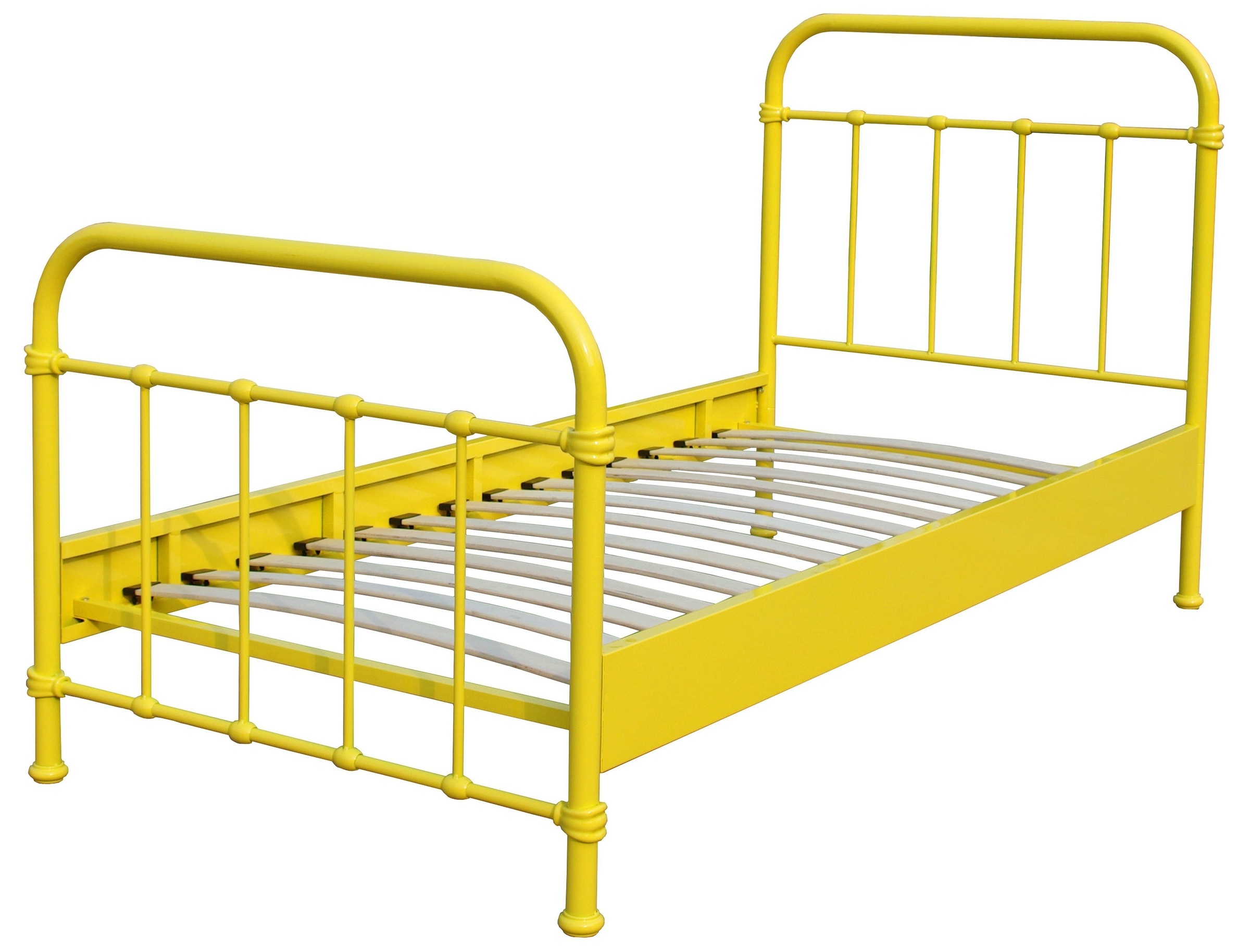 Vipack lit en métal new york jaune 9...