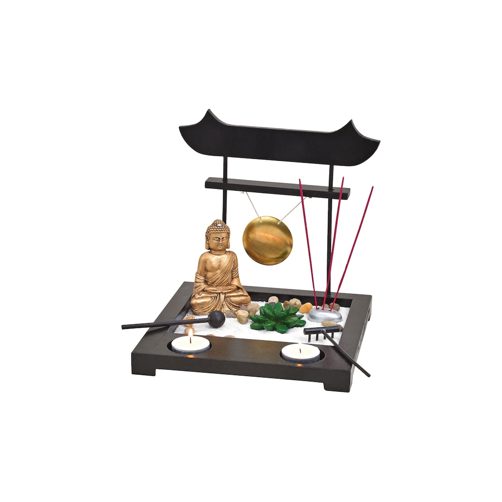 Dekofigur »G. Wurm Zen-Set Buddha mit Gong«