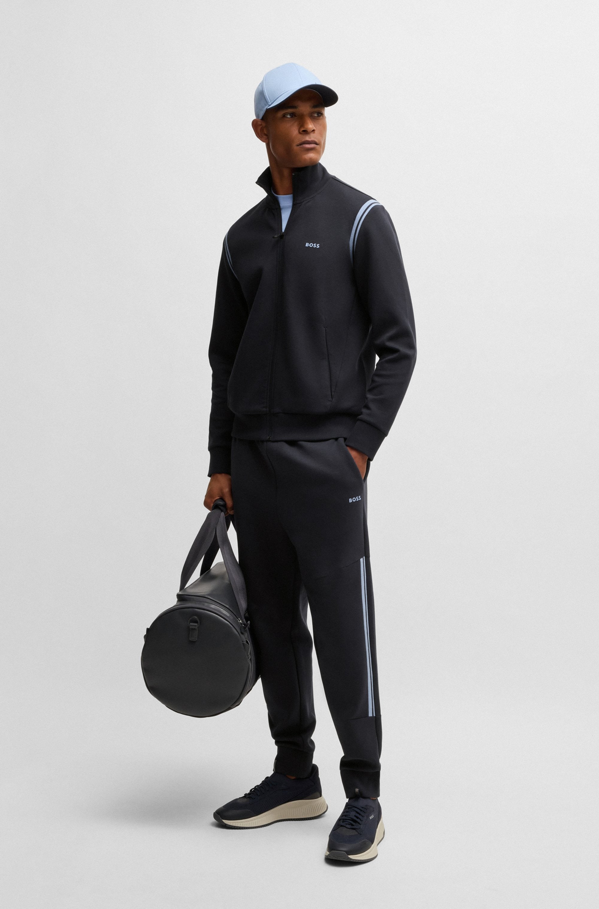 BOSS GREEN Trainingsanzug »Tracksuit Set«, mit Streifen-Einsätzen
