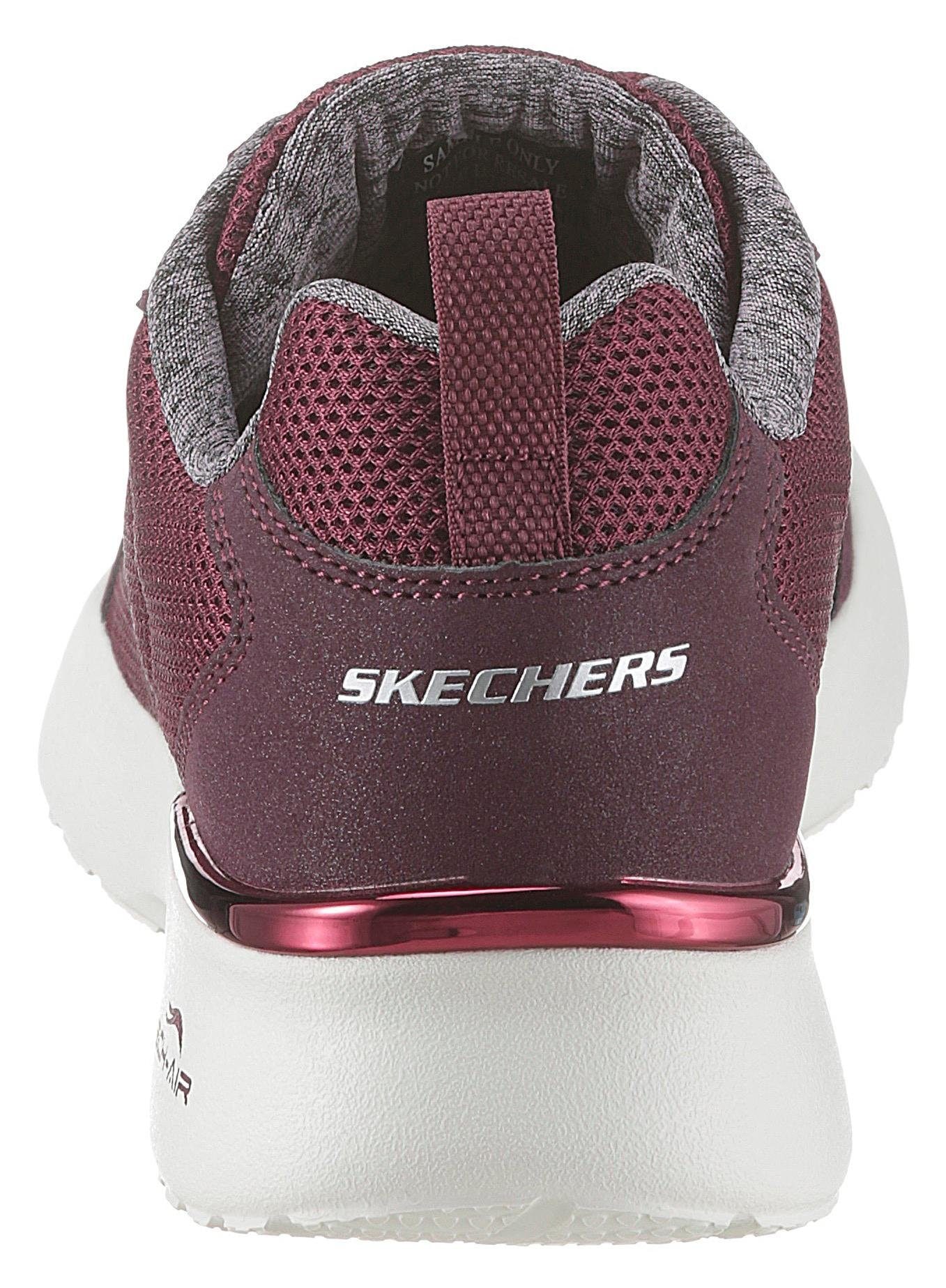 Skechers Sneaker »Skech-Air Dynamight - Fast Brake«, Metallic-Element an der Ferse, Freizeitschuh, Halbschuh, Schnürschuh