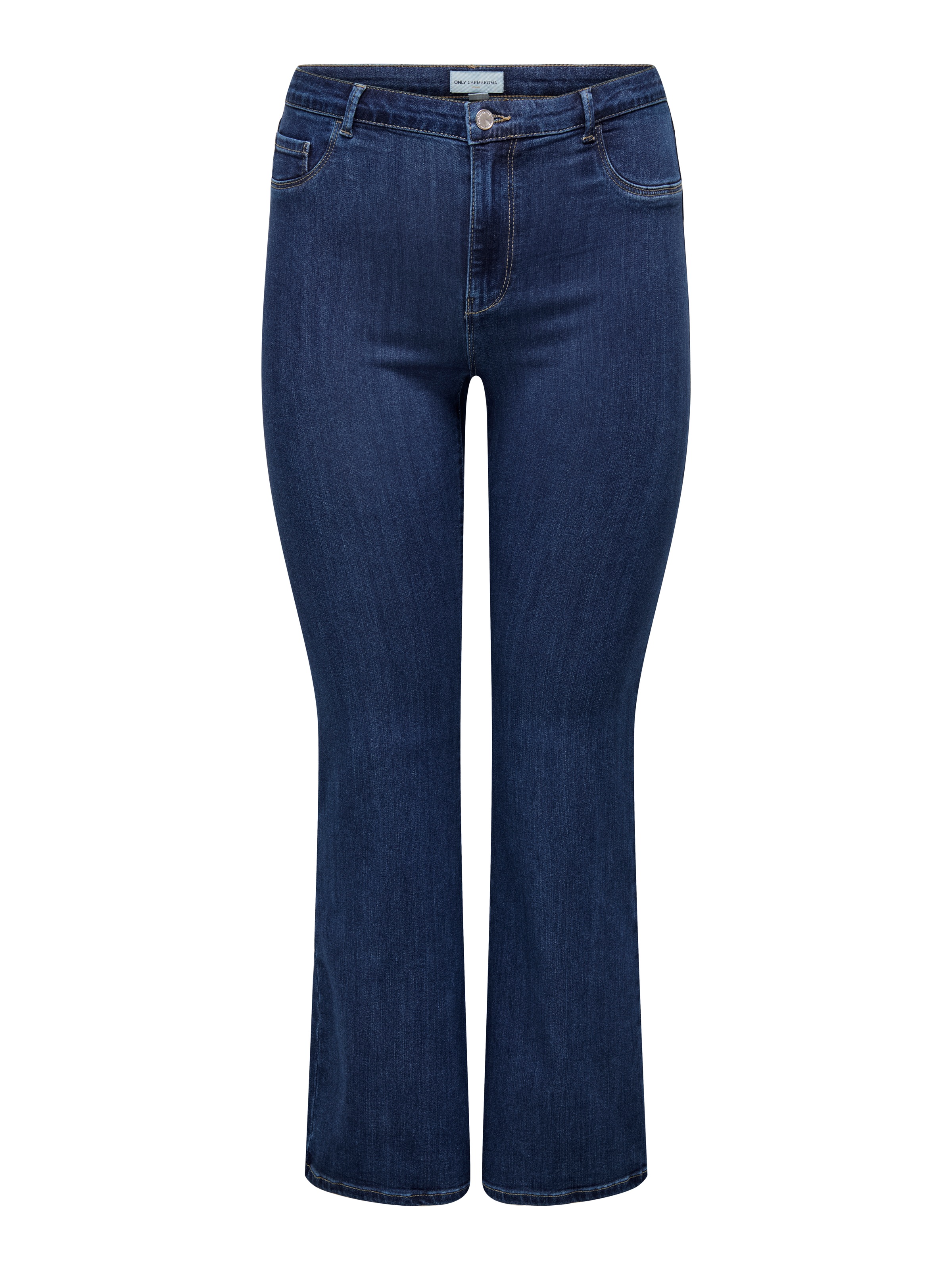 ONLY CARMAKOMA Bootcut-Jeans »CARTHUNDER LIFE MID PUSH UP FLARED DNM«