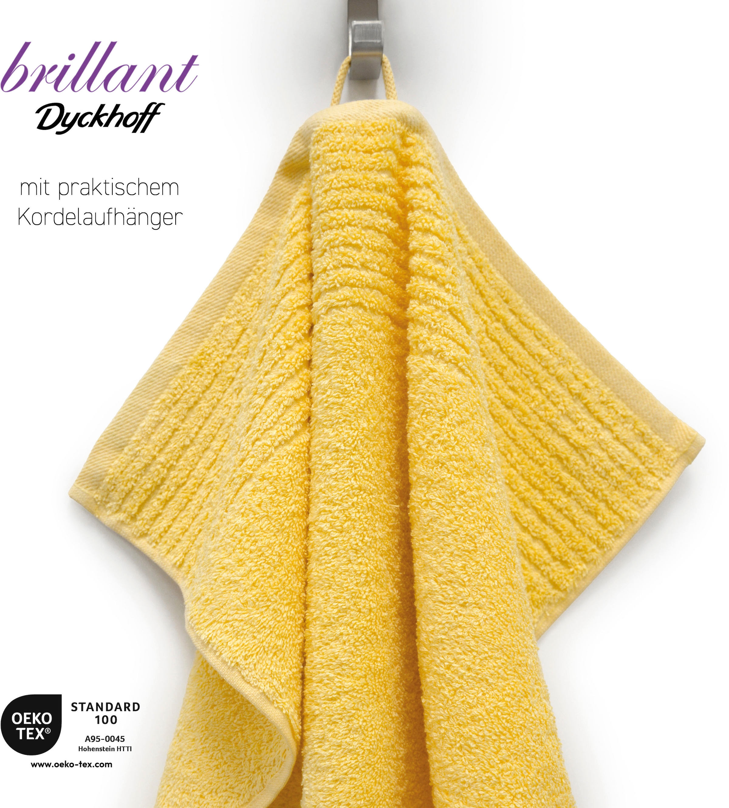 Dyckhoff Handtuch Set »Brillant«, Set, 6 tlg., Walkfrottee, mit Streifenbordüre;4 Handtücher (50x100cm), 2 Duschtücher (70x140cm)