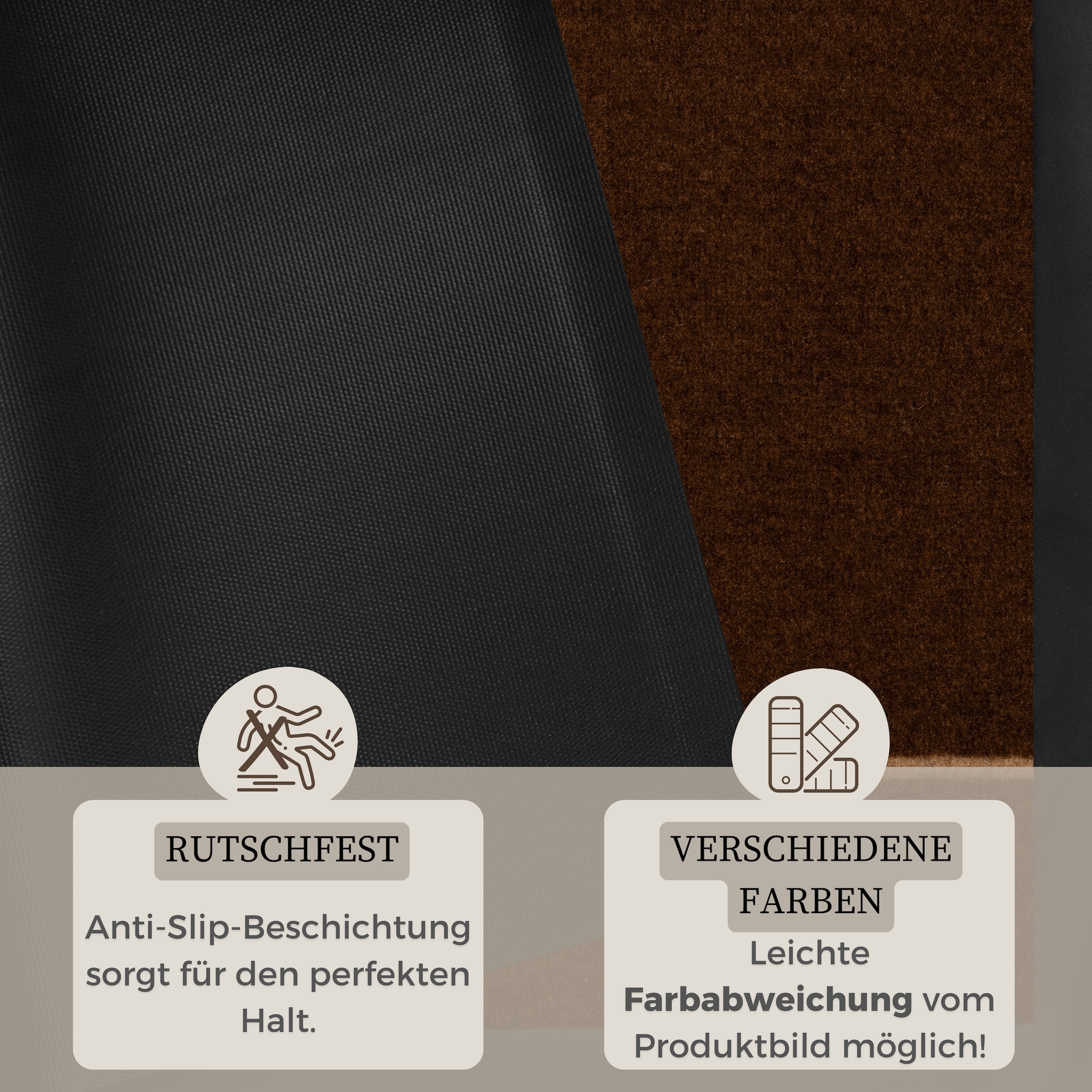 HANSE Home Fussmatte »Cozy Welcome, Türmatte«, rechteckig, 5 mm Höhe, Waschbar, Schmutzfangmatte, Outdoor, Innen, Rutschfest, Wetterfest