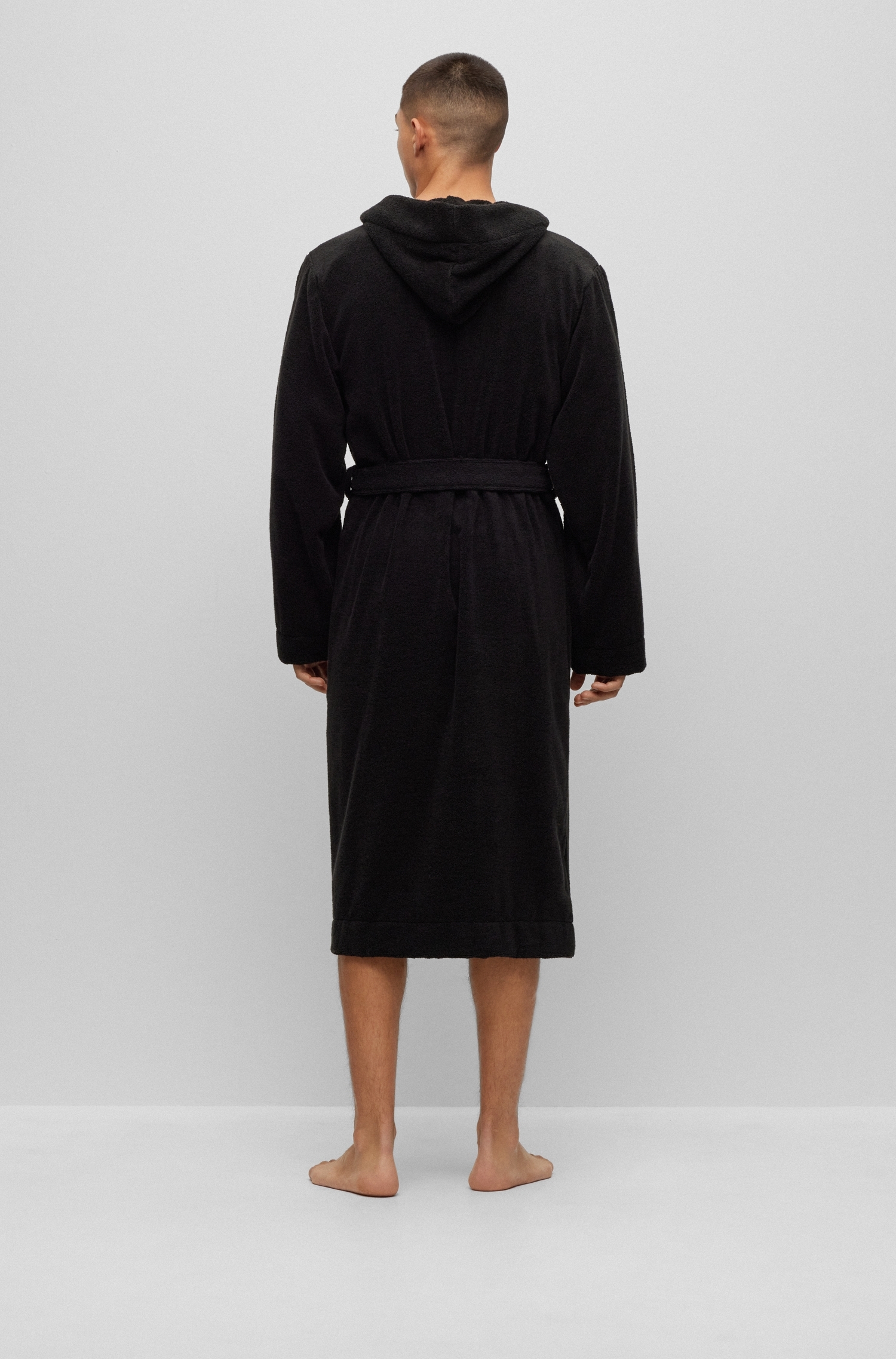 HUGO Underwear Bademantel »Terry Gown Hooded«, mit Kapuze & kontrastfarbenen Logo