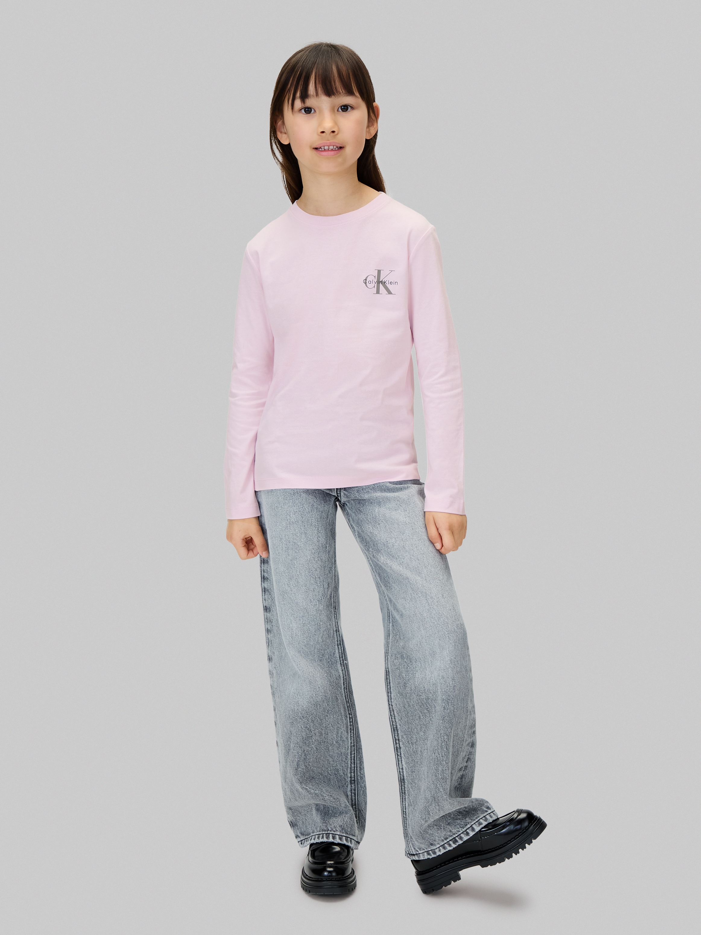 Calvin Klein Jeans Langarmshirt »CHEST MONOLOGO LS T-SHIRT«, für Kinder bis 16 Jahre, Logo-Druck