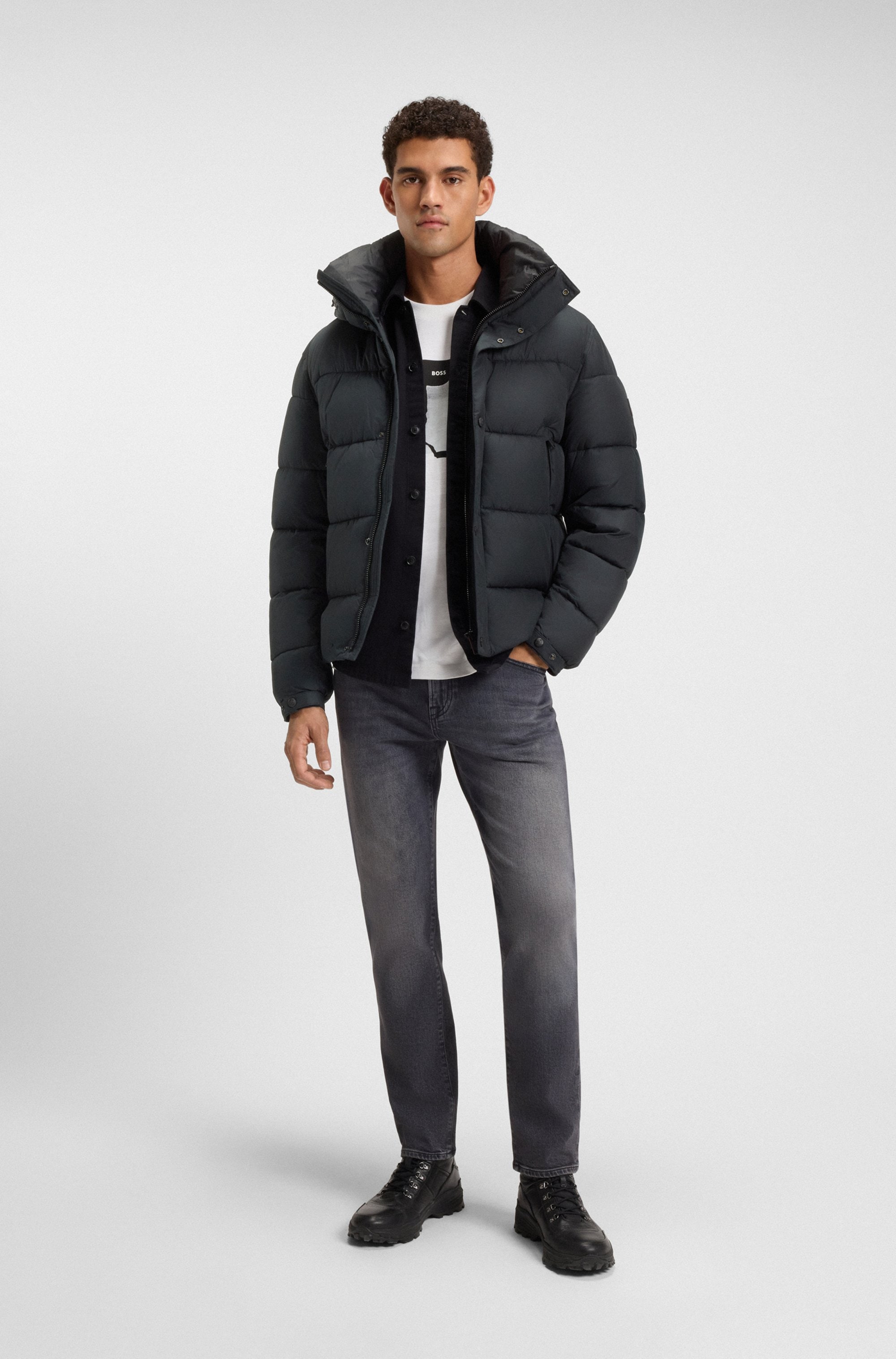 BOSS ORANGE Steppjacke »Omaris«, mit Kapuze, mit Reissverschlusstaschen