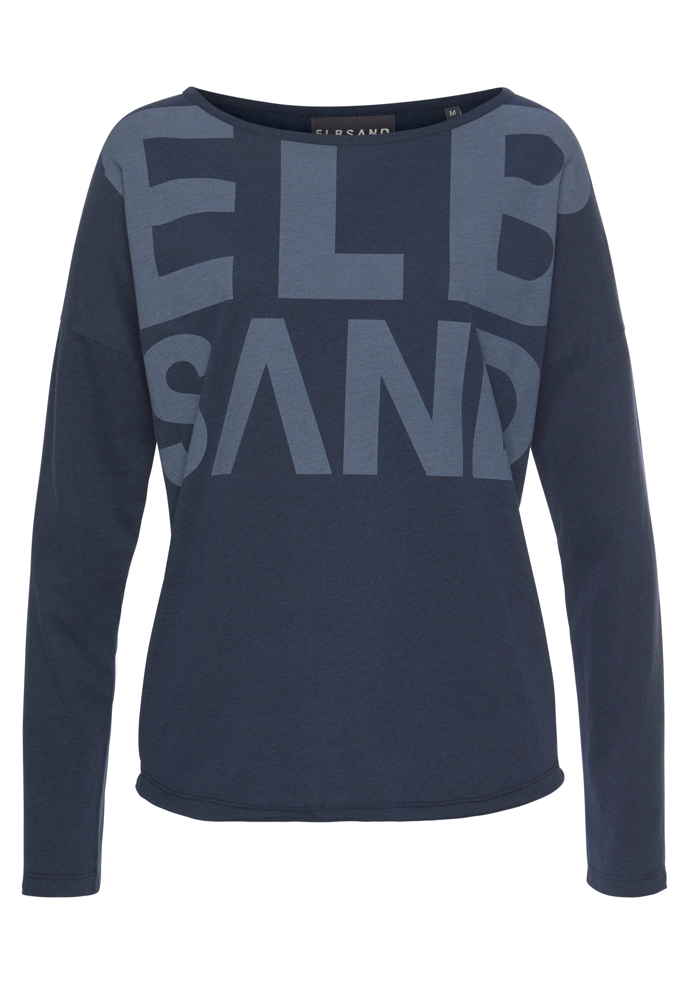 Elbsand Langarmshirt "Niola" mit großem Frontprint, Longsleeve aus Baumwoll-Mix, sportlich-casual